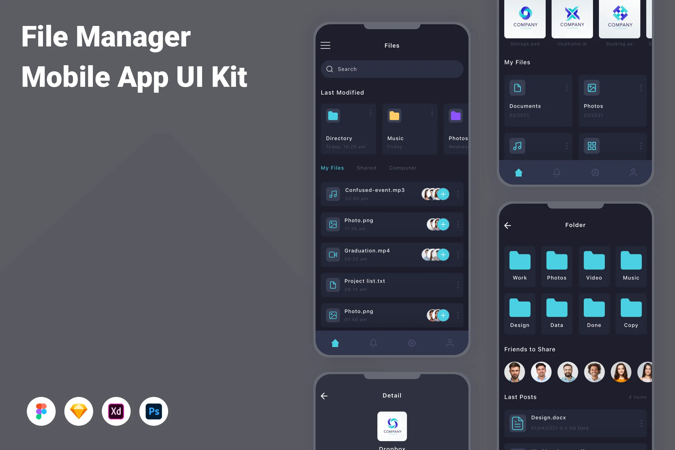 File Manager Mobile App UI Kit