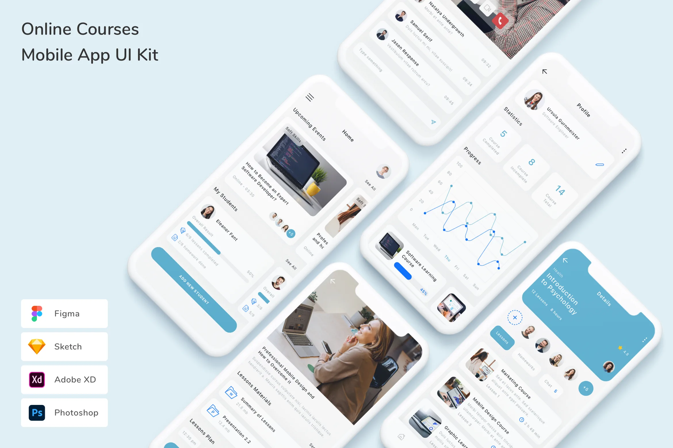Online Courses Mobile App UI Kit