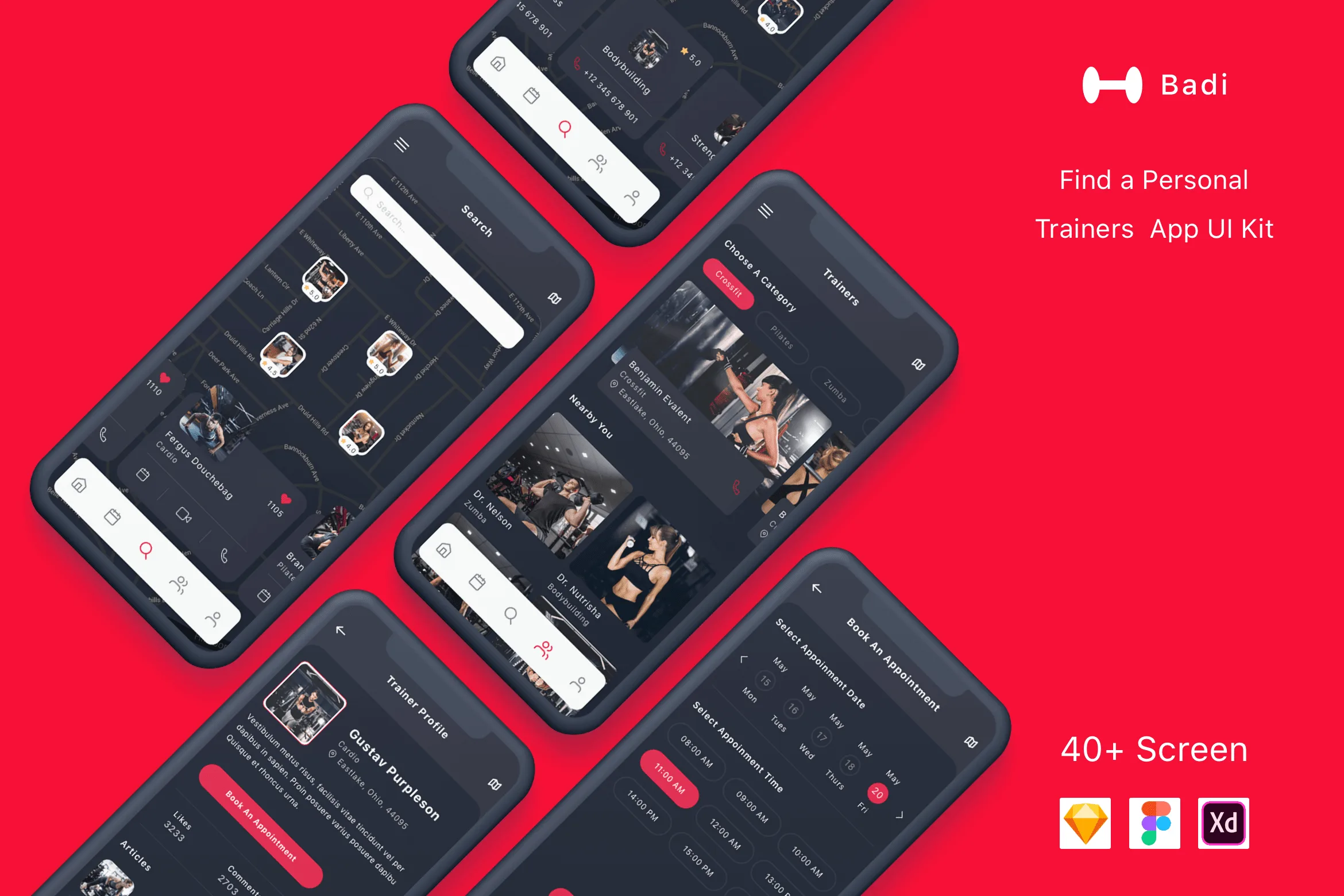 Find a Personal Trainers App UI Kit