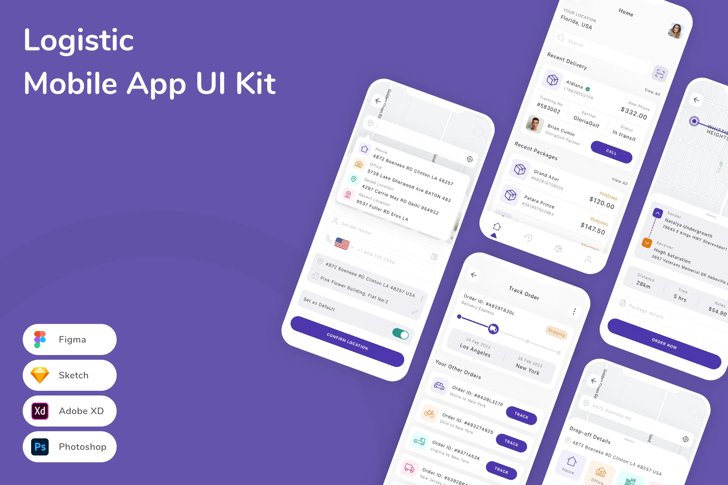 Logistic Mobile App UI Kit