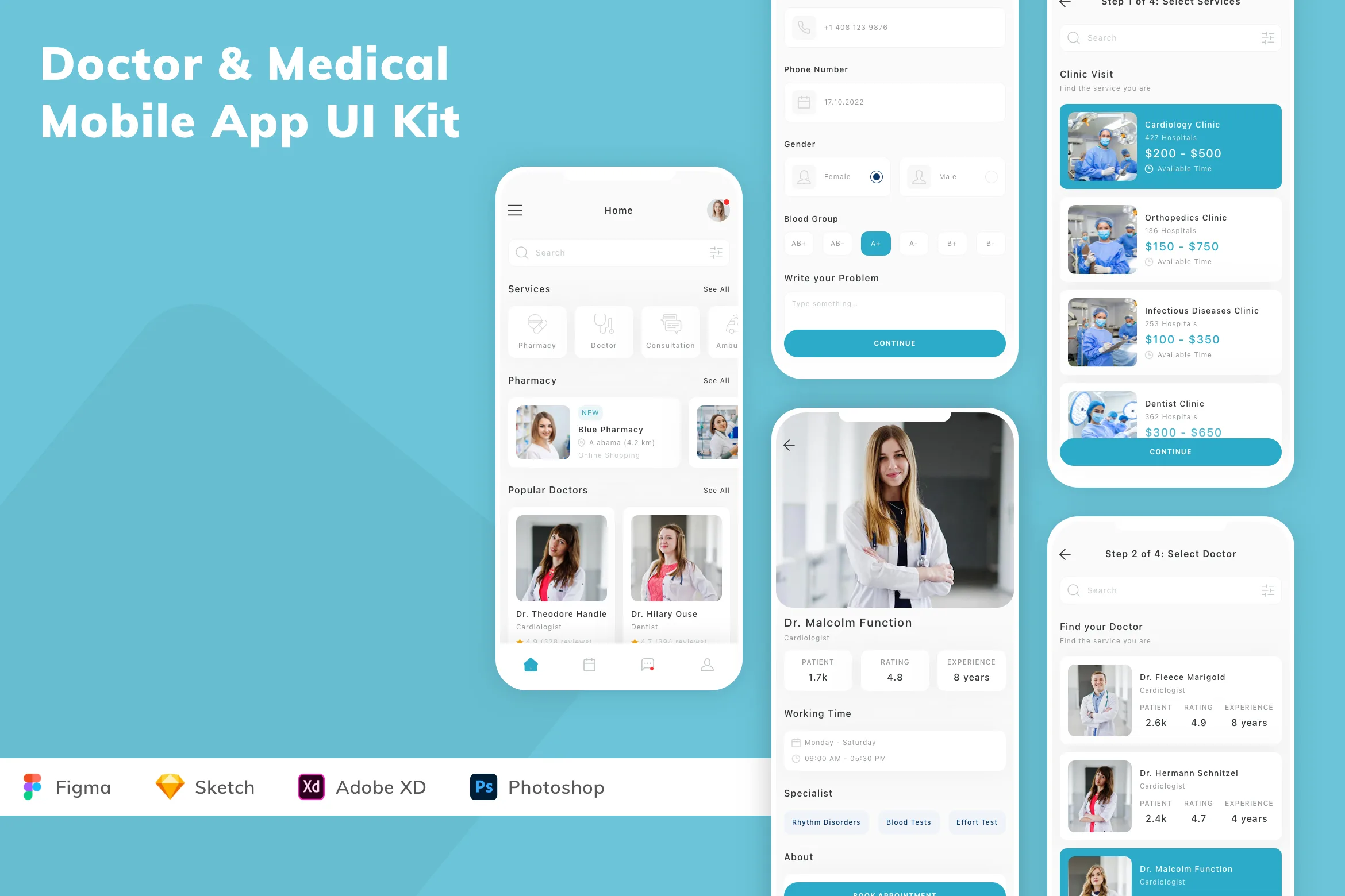 Doctor & Medical Mobile App UI Kit