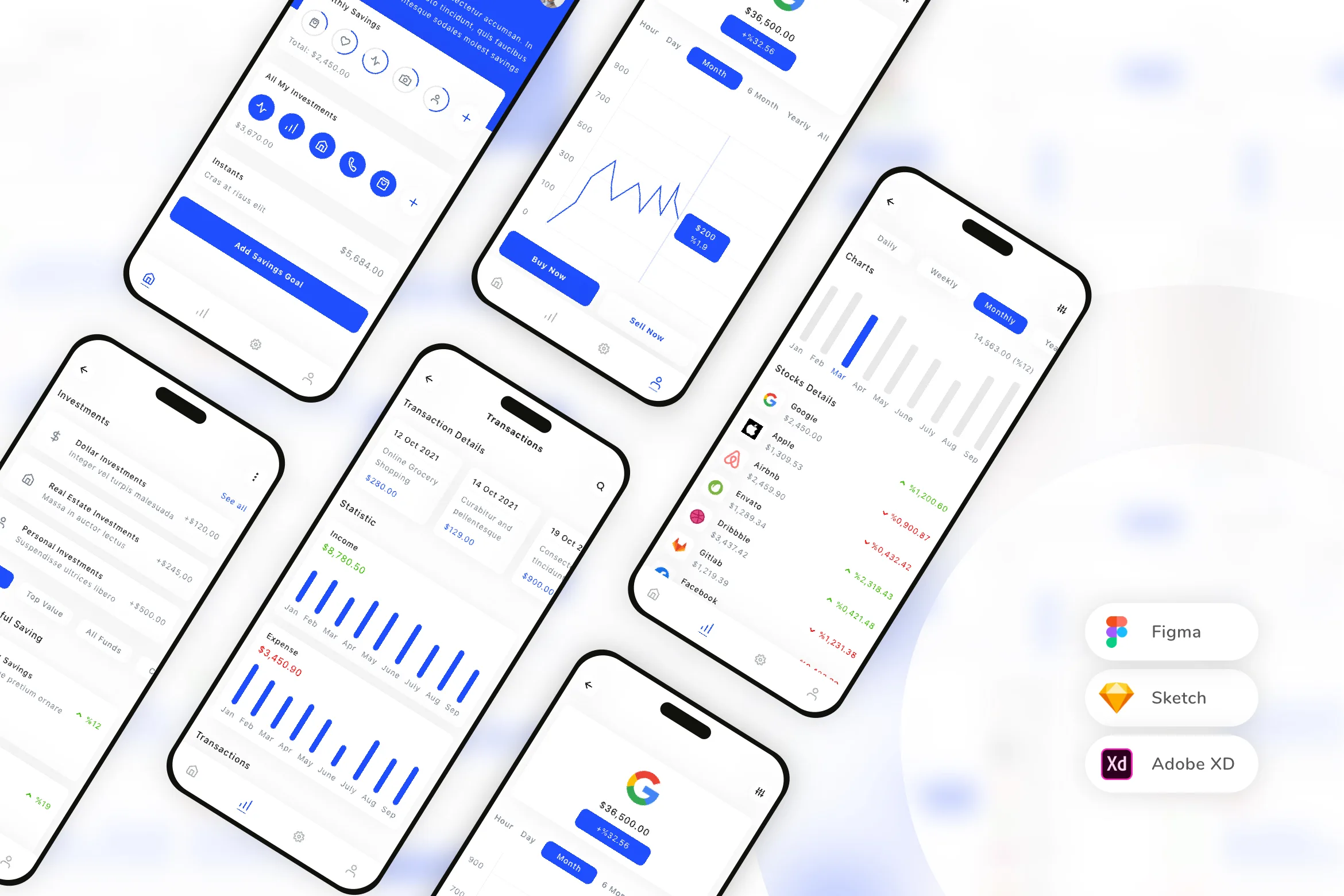 Savings Investing Mobile App UI Kit