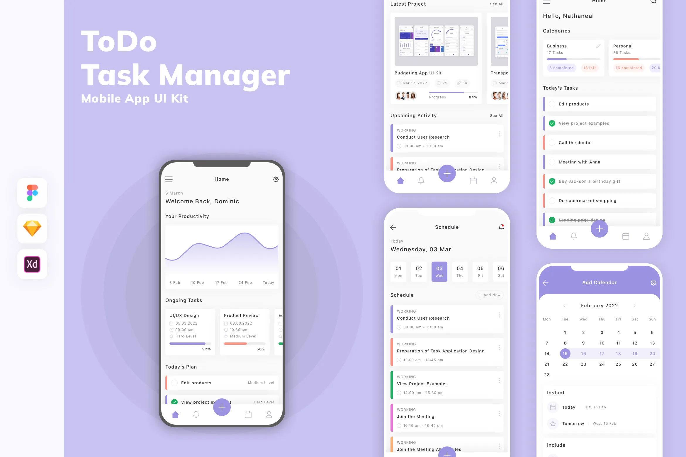 ToDo & Task Manager Mobile App UI Kit