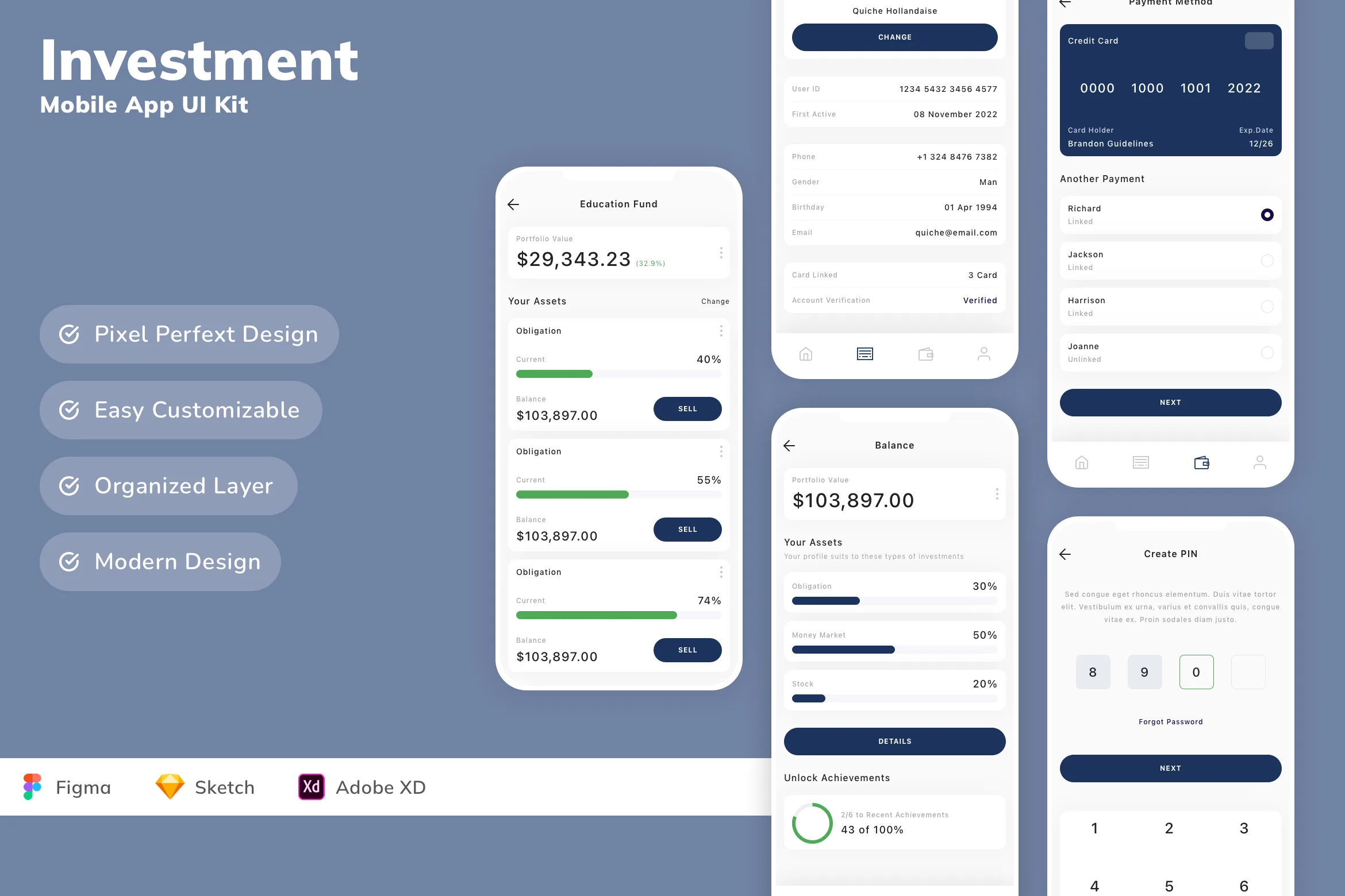 Investment Mobile App UI Kit