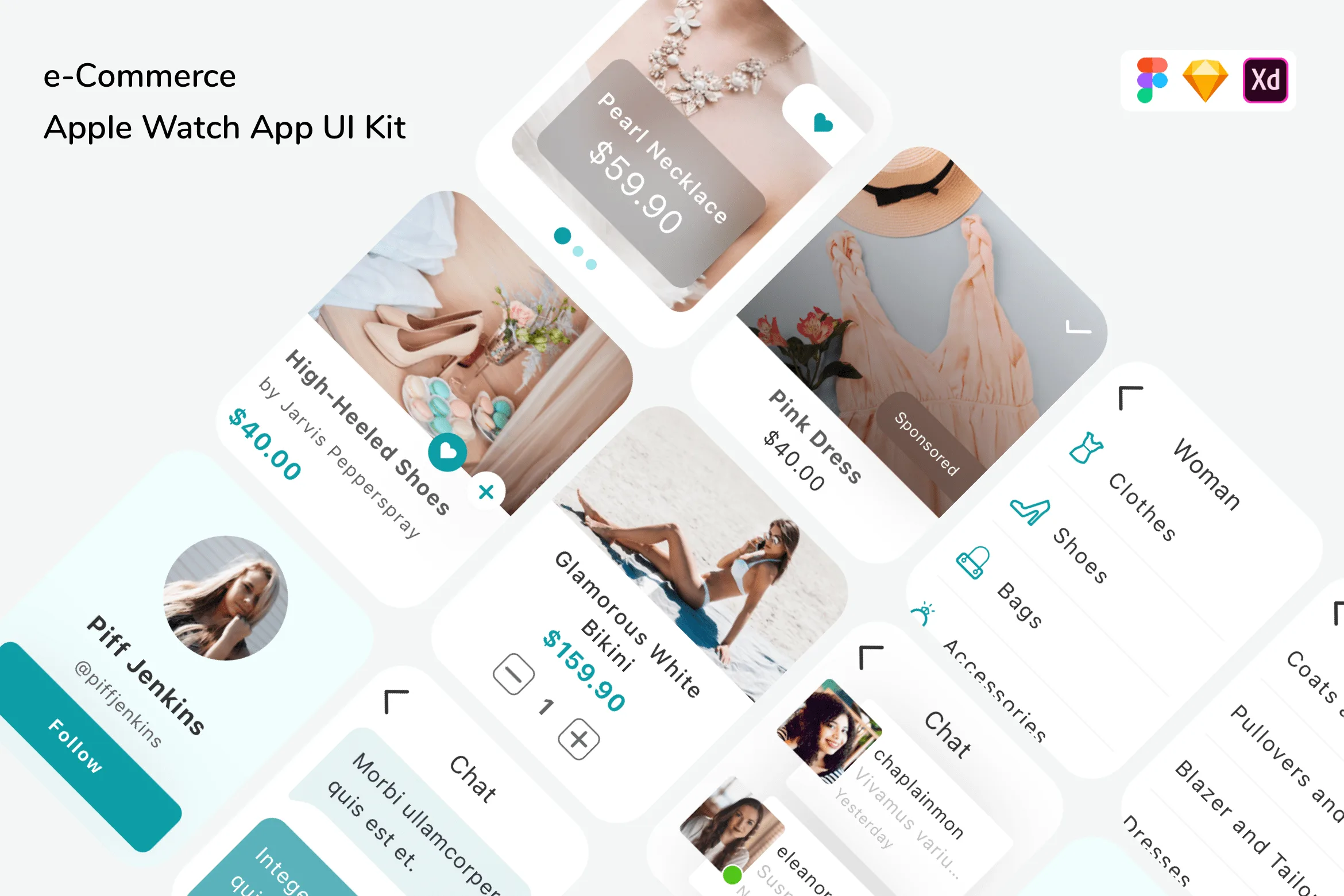 e-Commerce Apple Watch App UI Kit