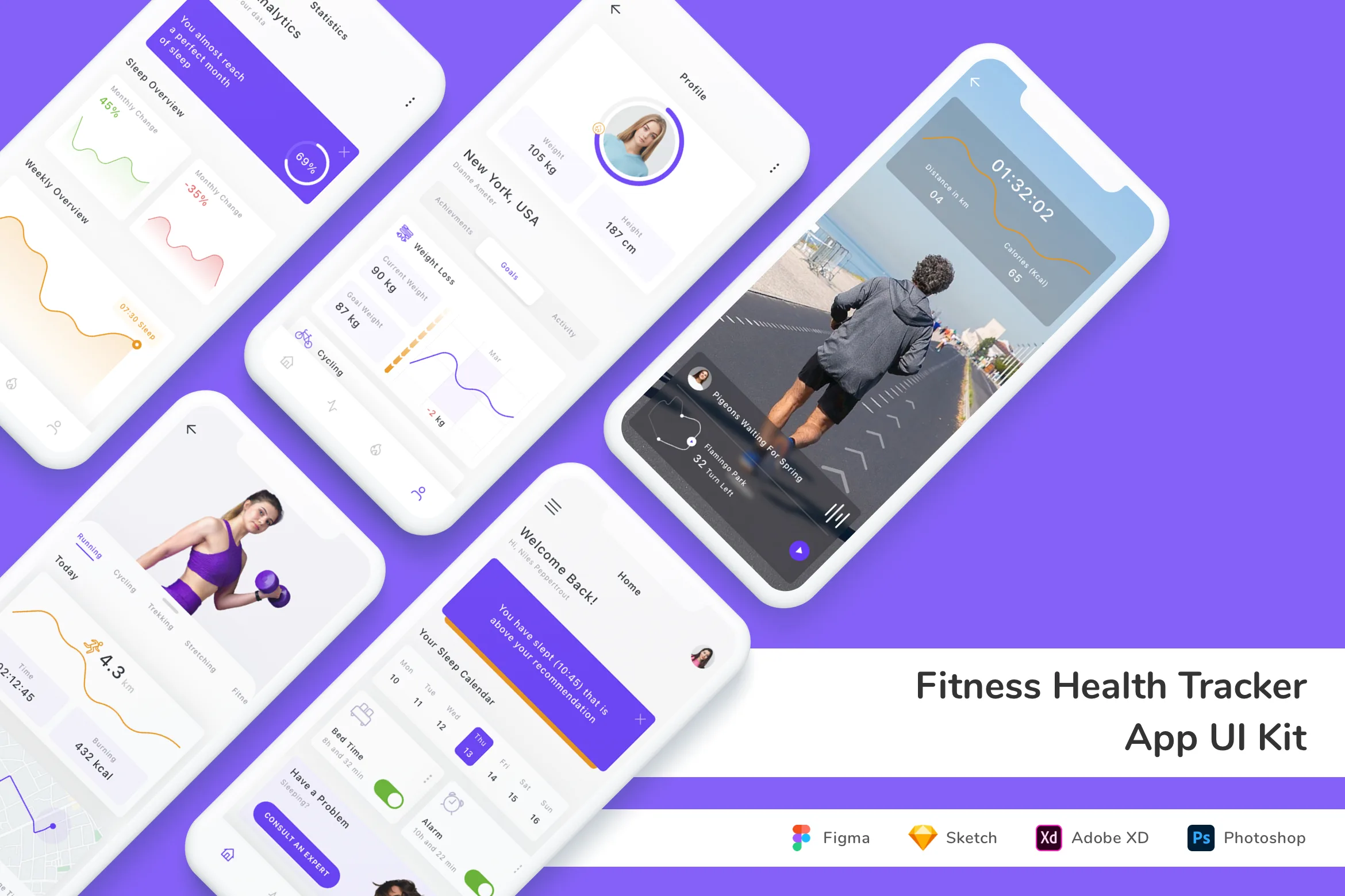 Fitness Health Tracker App UI Kit