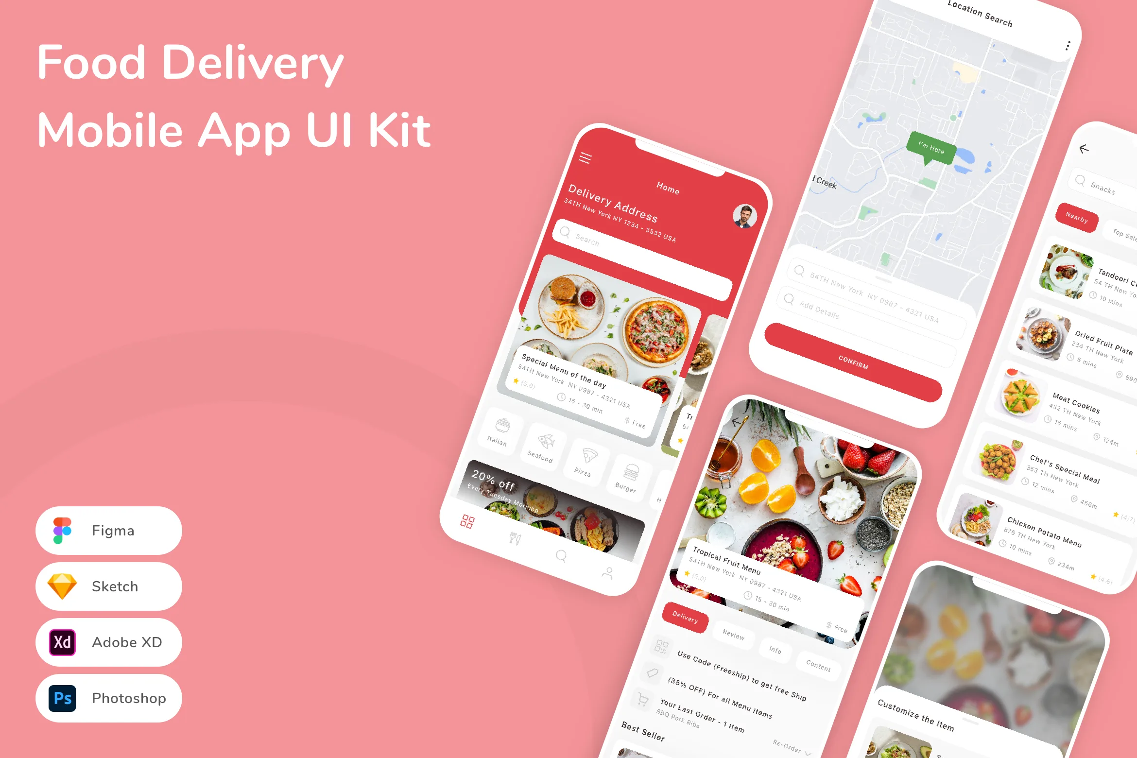 Food Delivery Mobile App UI Kit