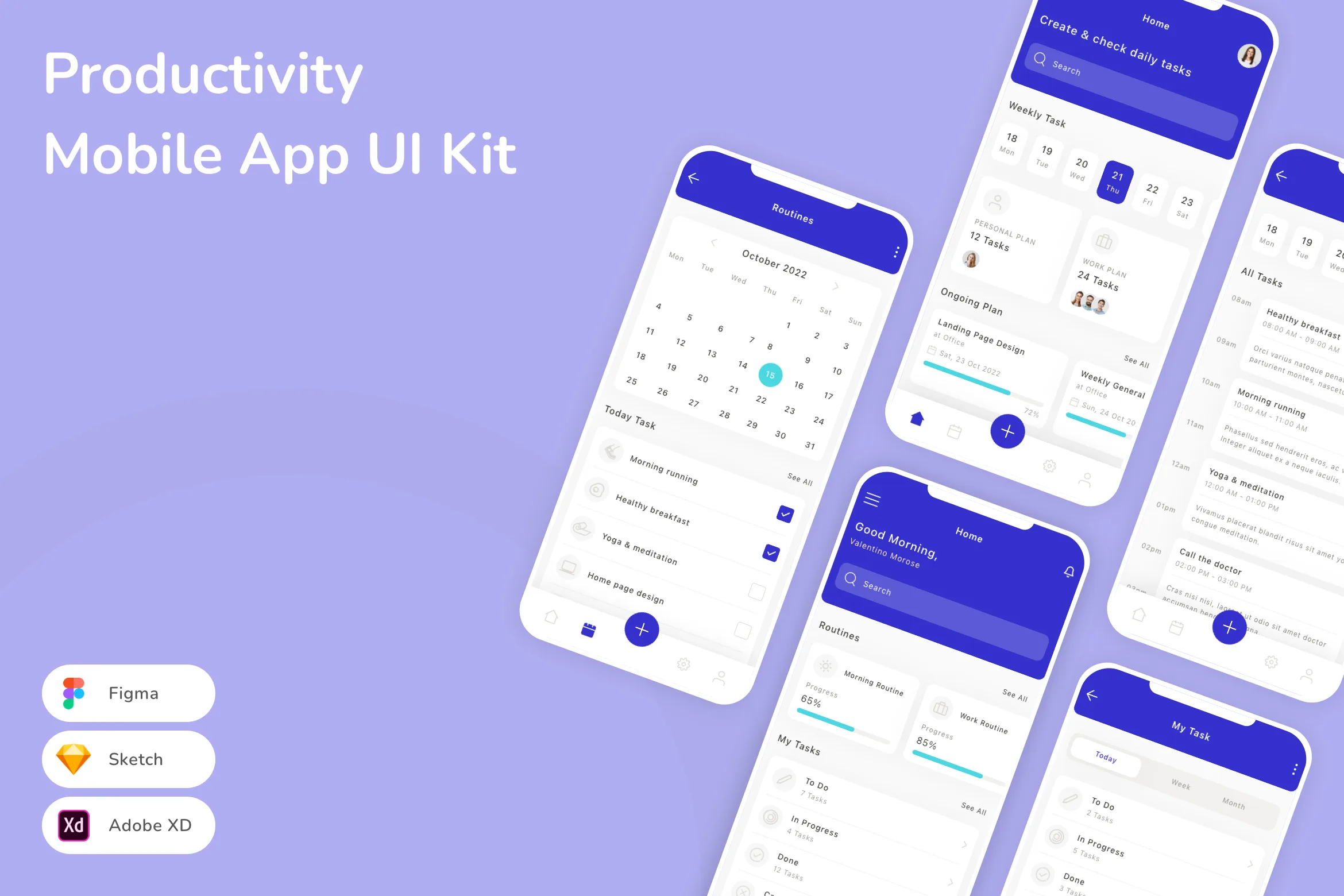 Productivity Mobile App UI Kit
