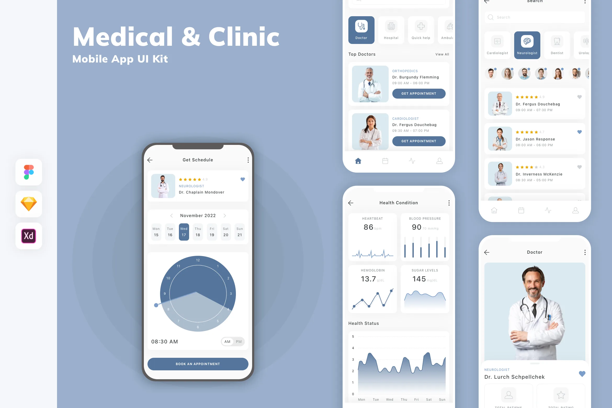 Medical & Clinic Mobile App UI Kit