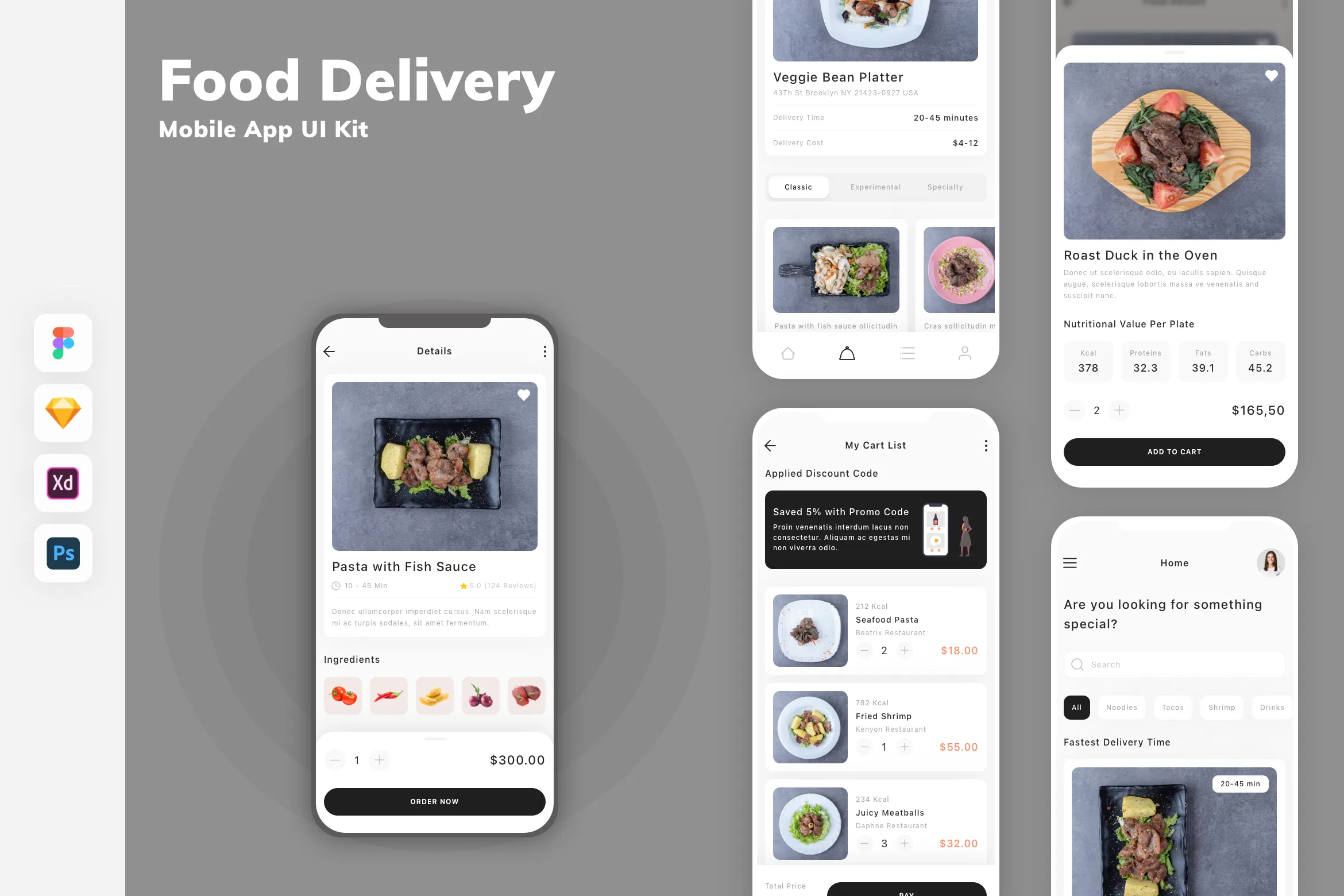Food Delivery Mobile App UI Kit