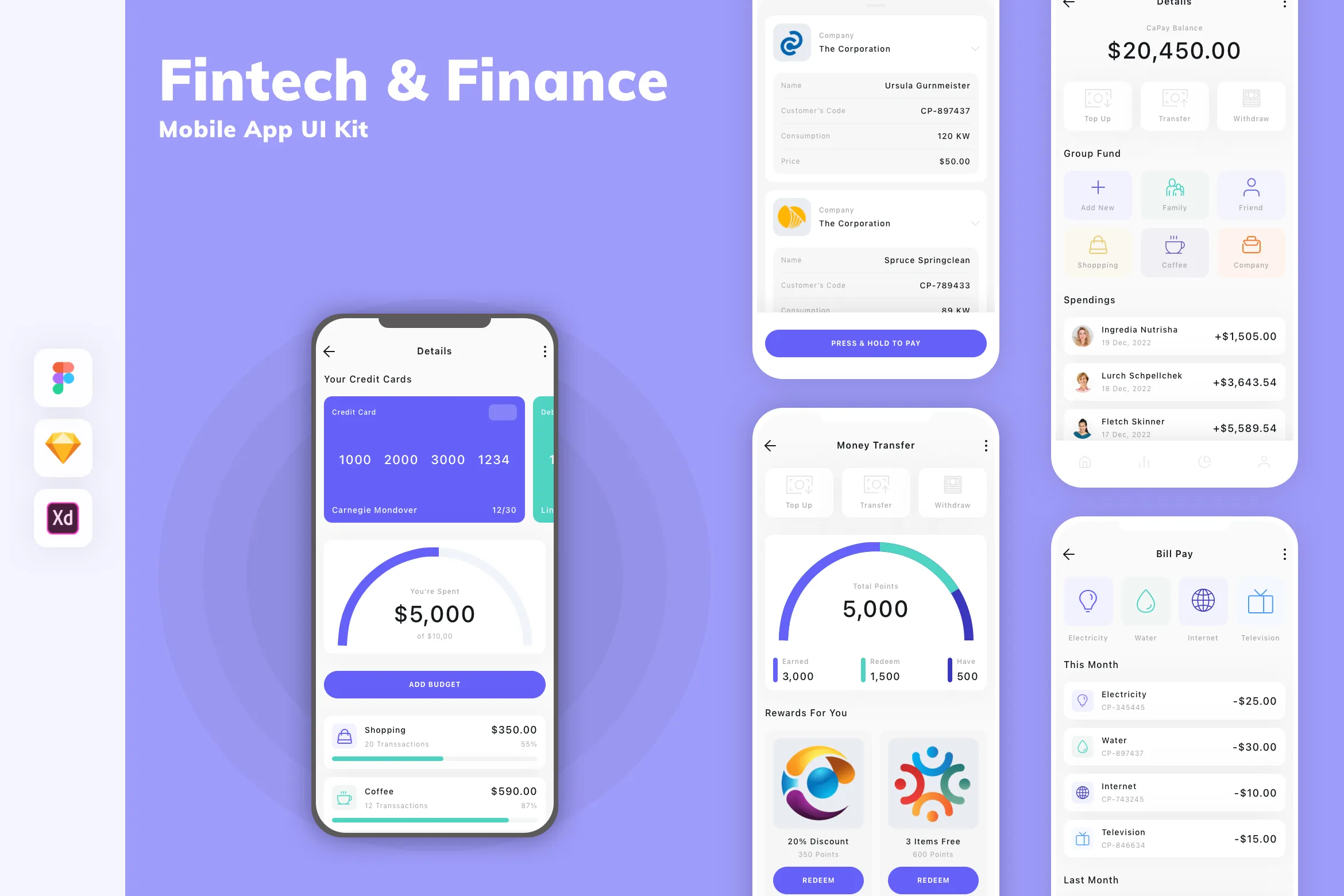 Fintech & Finance Mobile App UI Kit