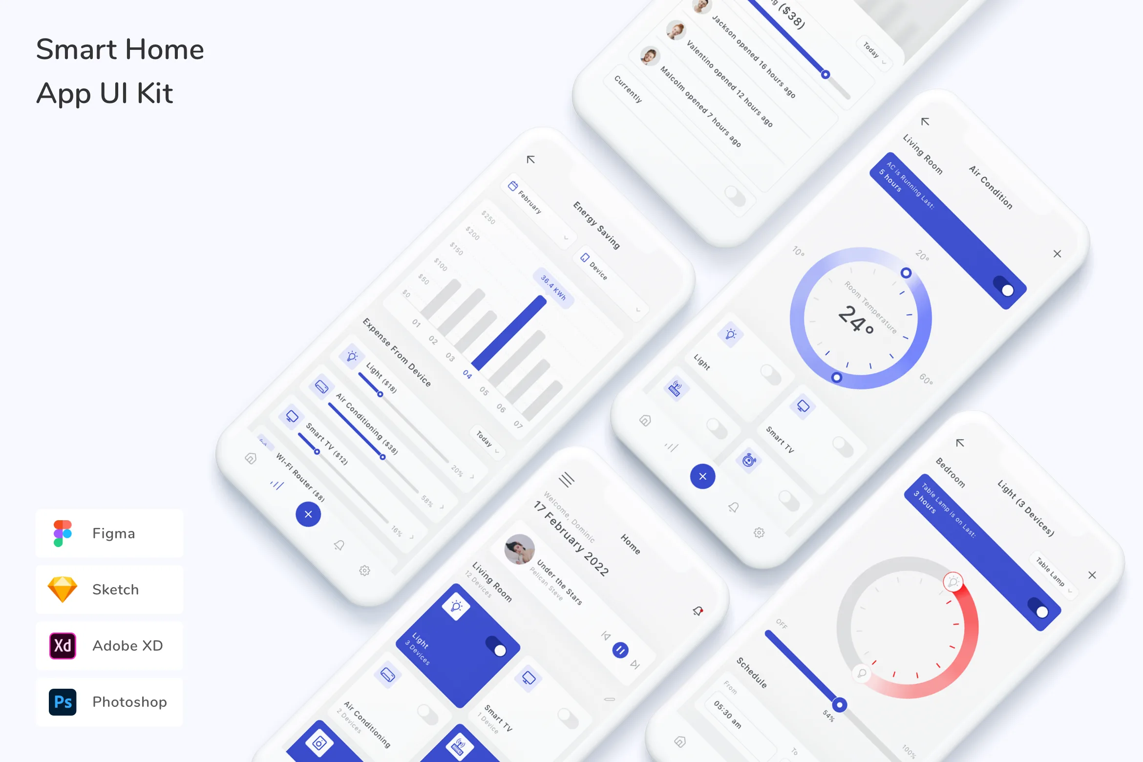Smart Home App UI Kit for Figma, Sketch & XD | UIworkshop