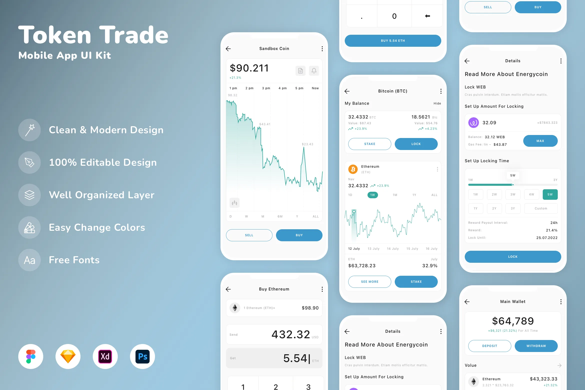 Token Trade Mobile App UI Kit