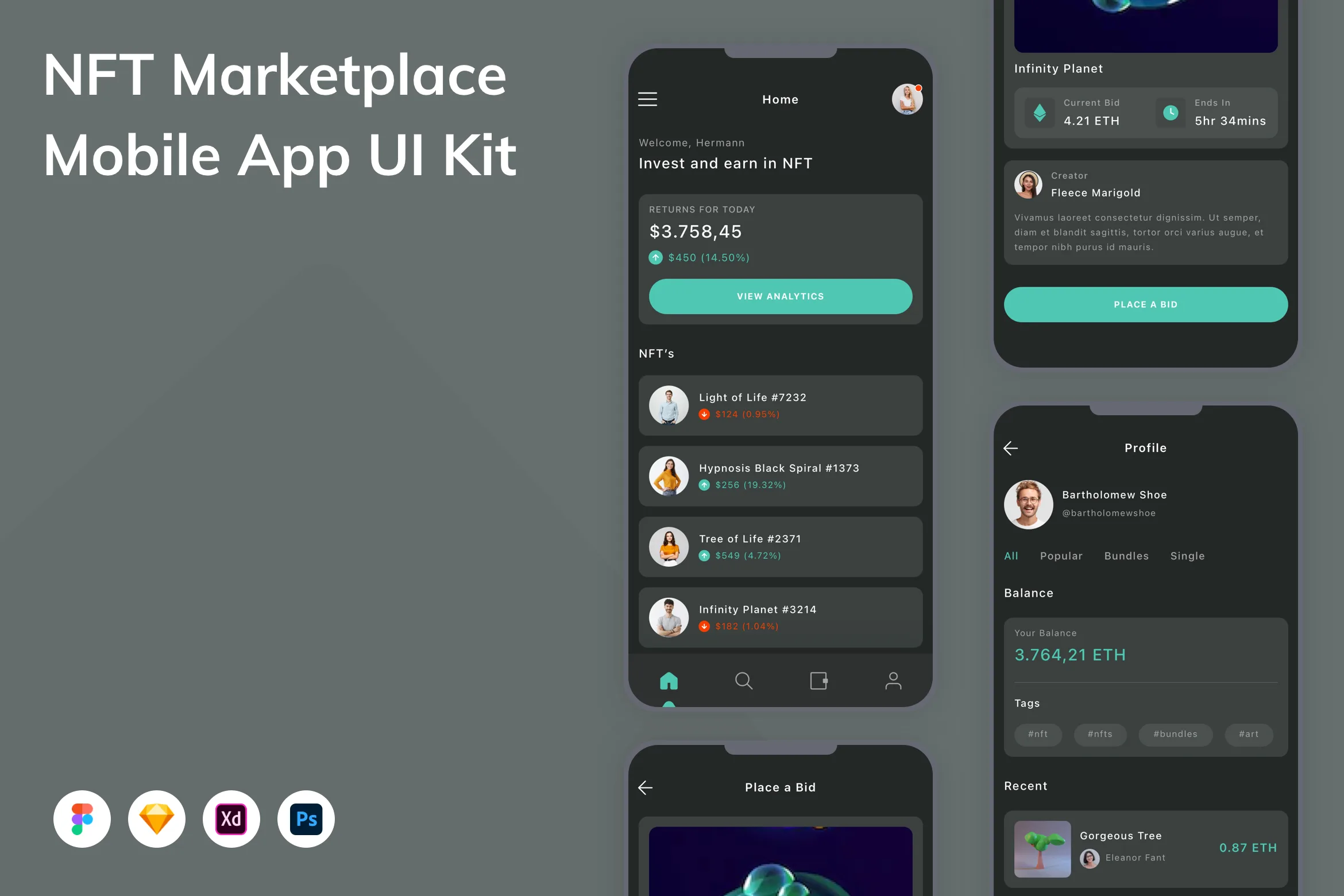 NFT Marketplace Mobile App UI Kit