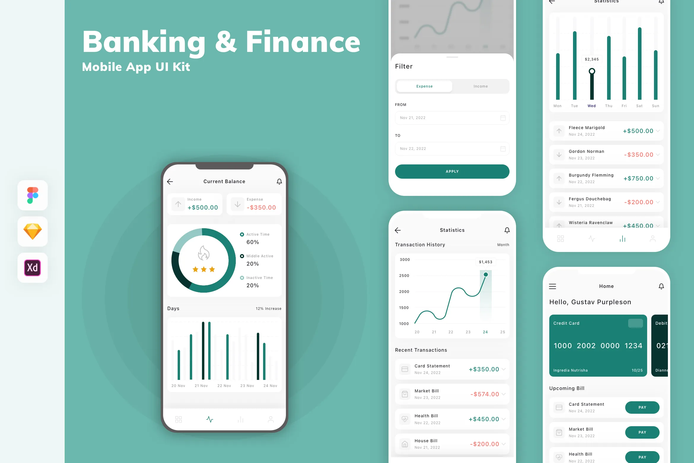 Banking & Finance Mobile App UI Kit