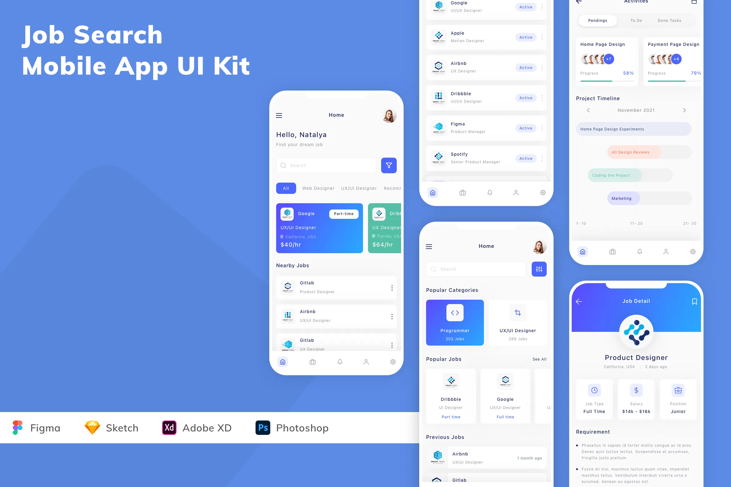 Job Search Mobile App UI Kit