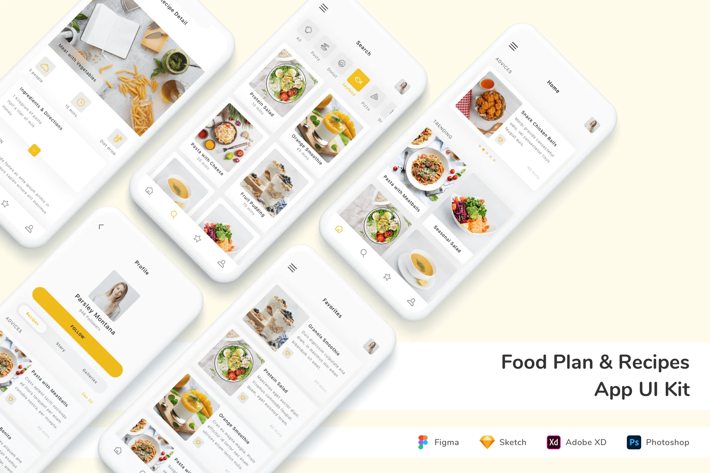Food Plan & Recipes App UI Kit