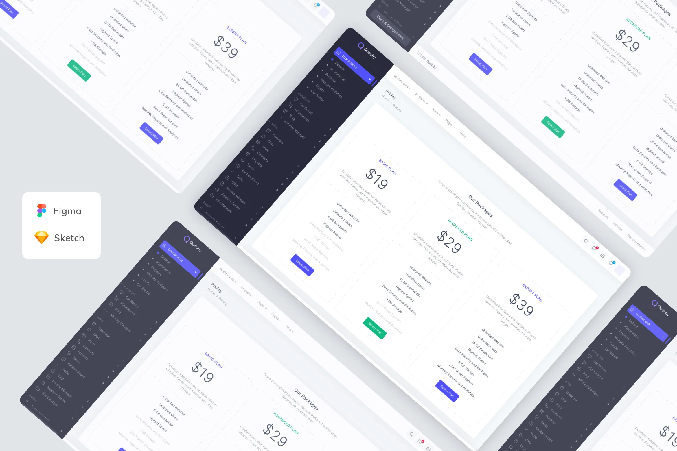 Pricing Admin Dashboard Template UI Kit