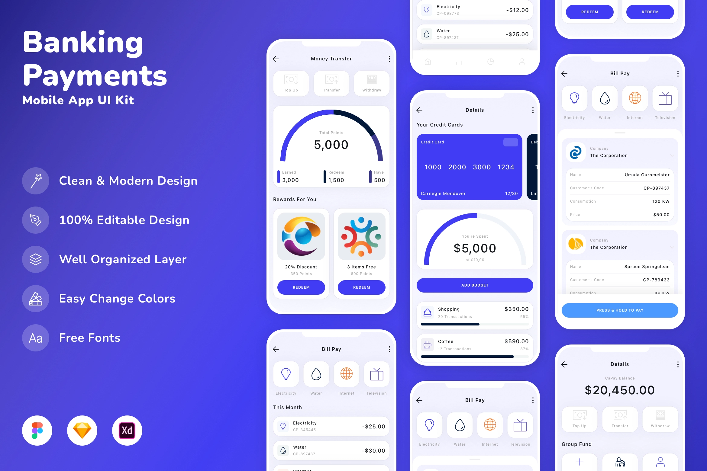 Banking & Payments Mobile App UI Kit