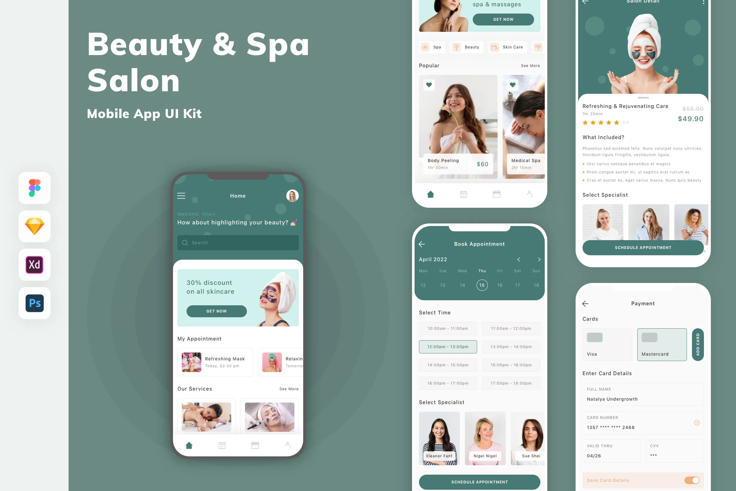 Beauty & Spa Salon Mobile App UI Kit