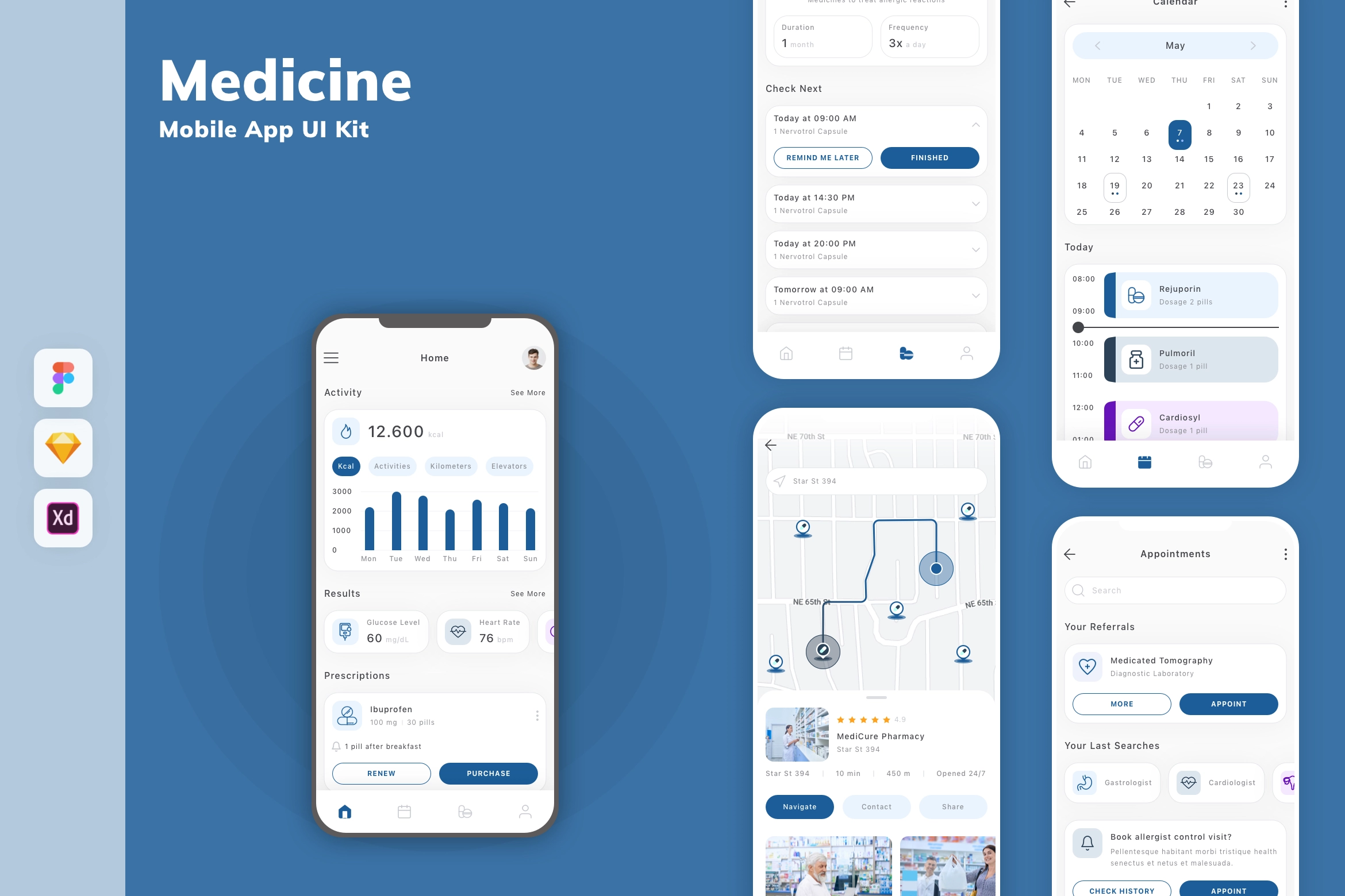 Medicine Mobile App UI Kit