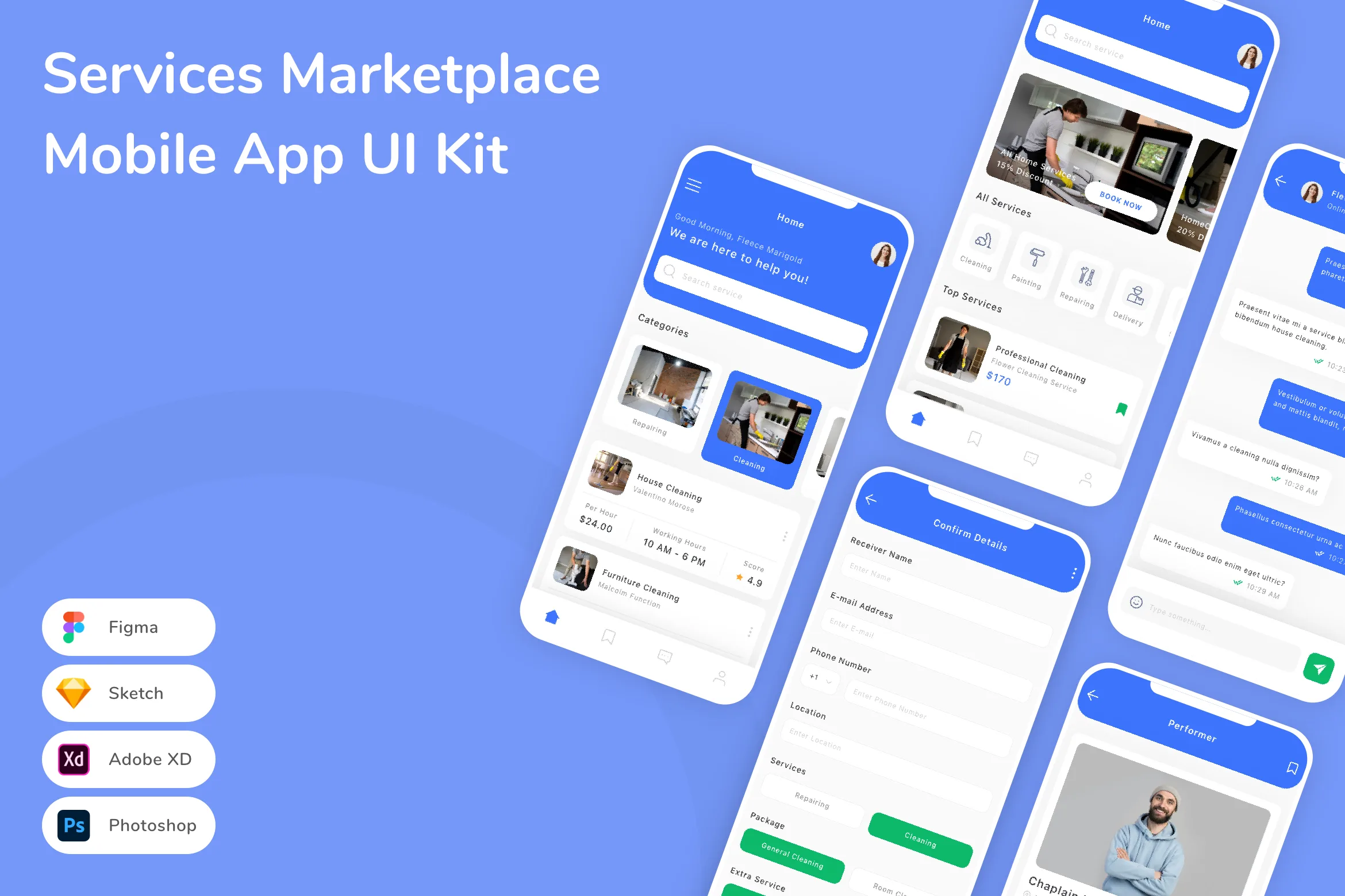 Services Marketplace Mobile App UI Kit