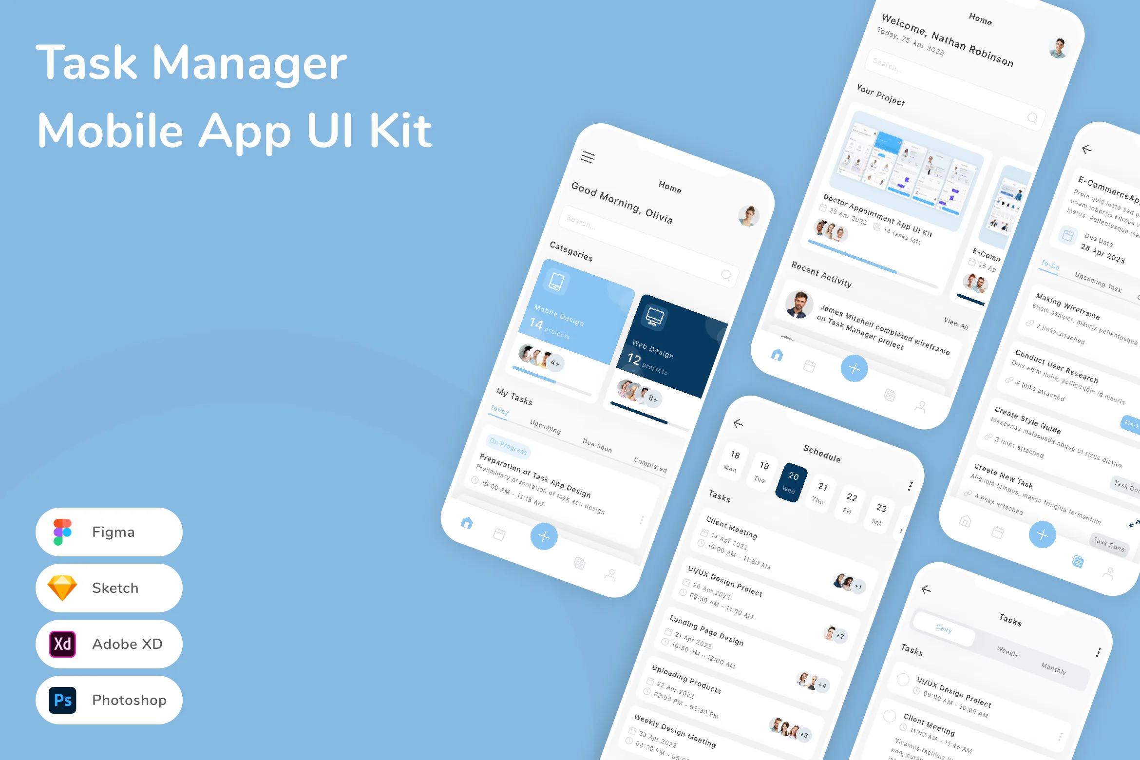 Task Manager Mobile App UI Kit