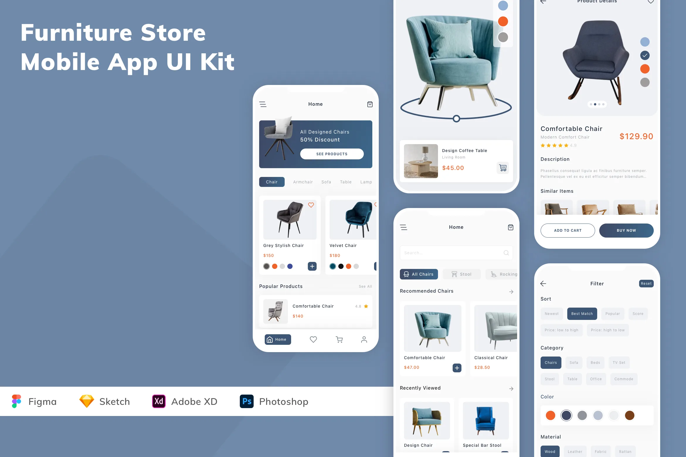 Furniture Store Mobile App UI Kit