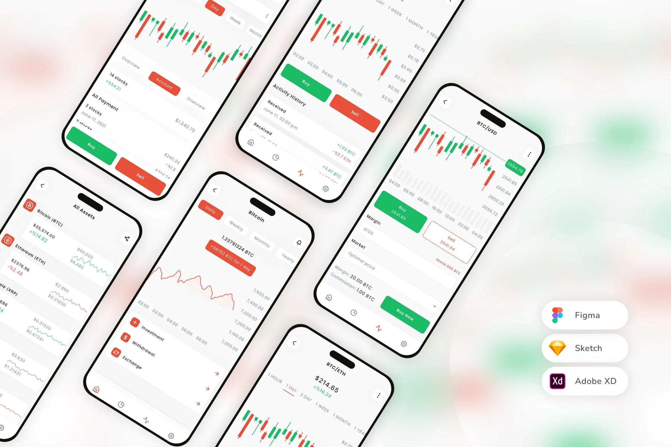Cryptocurrency Exchange & Trading Mobile App UI Kit