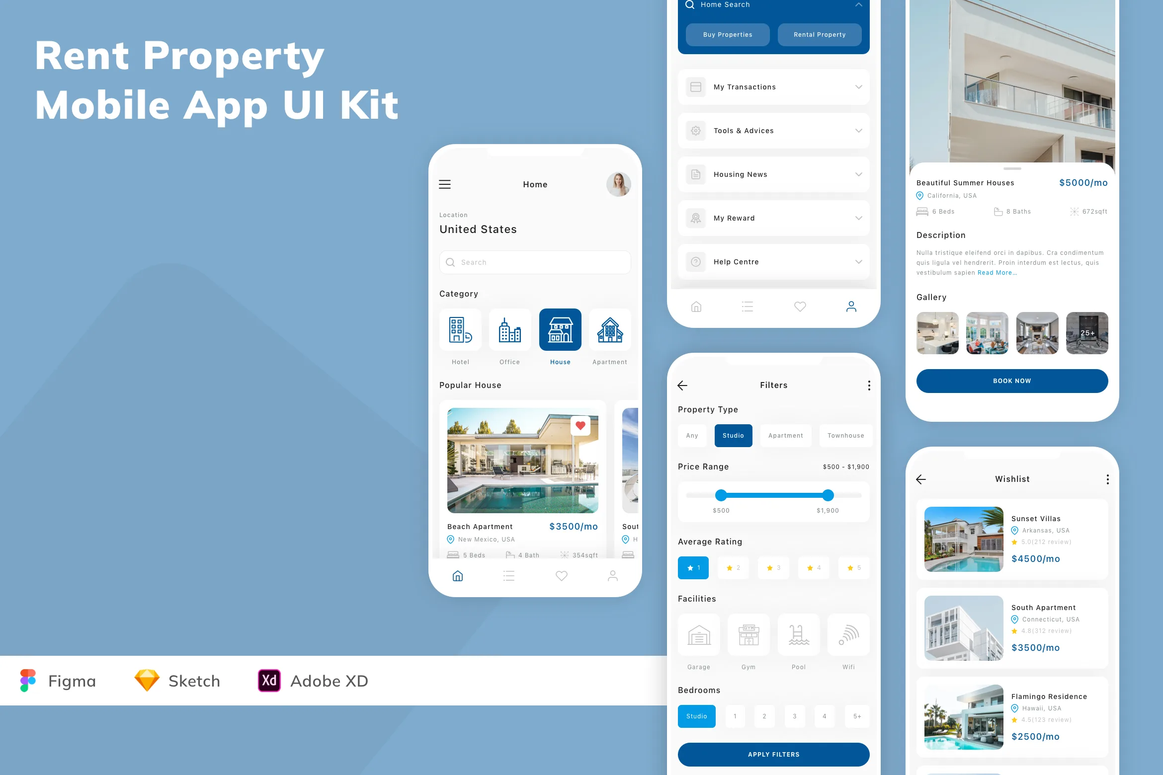 Rent Property Mobile App UI Kit