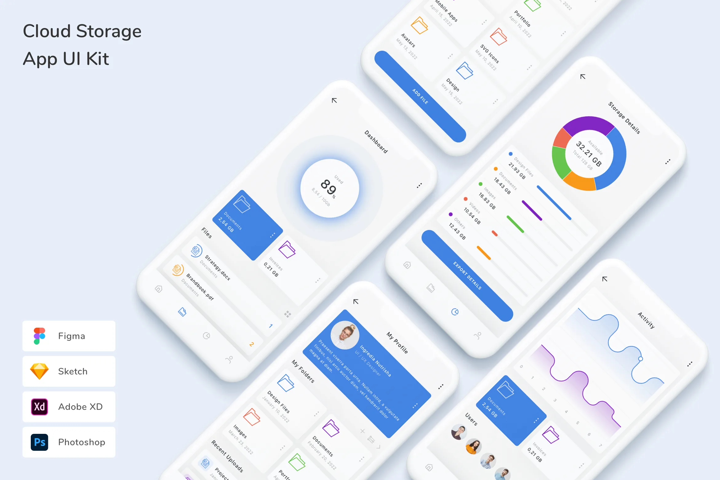 Cloud Storage App UI Kit