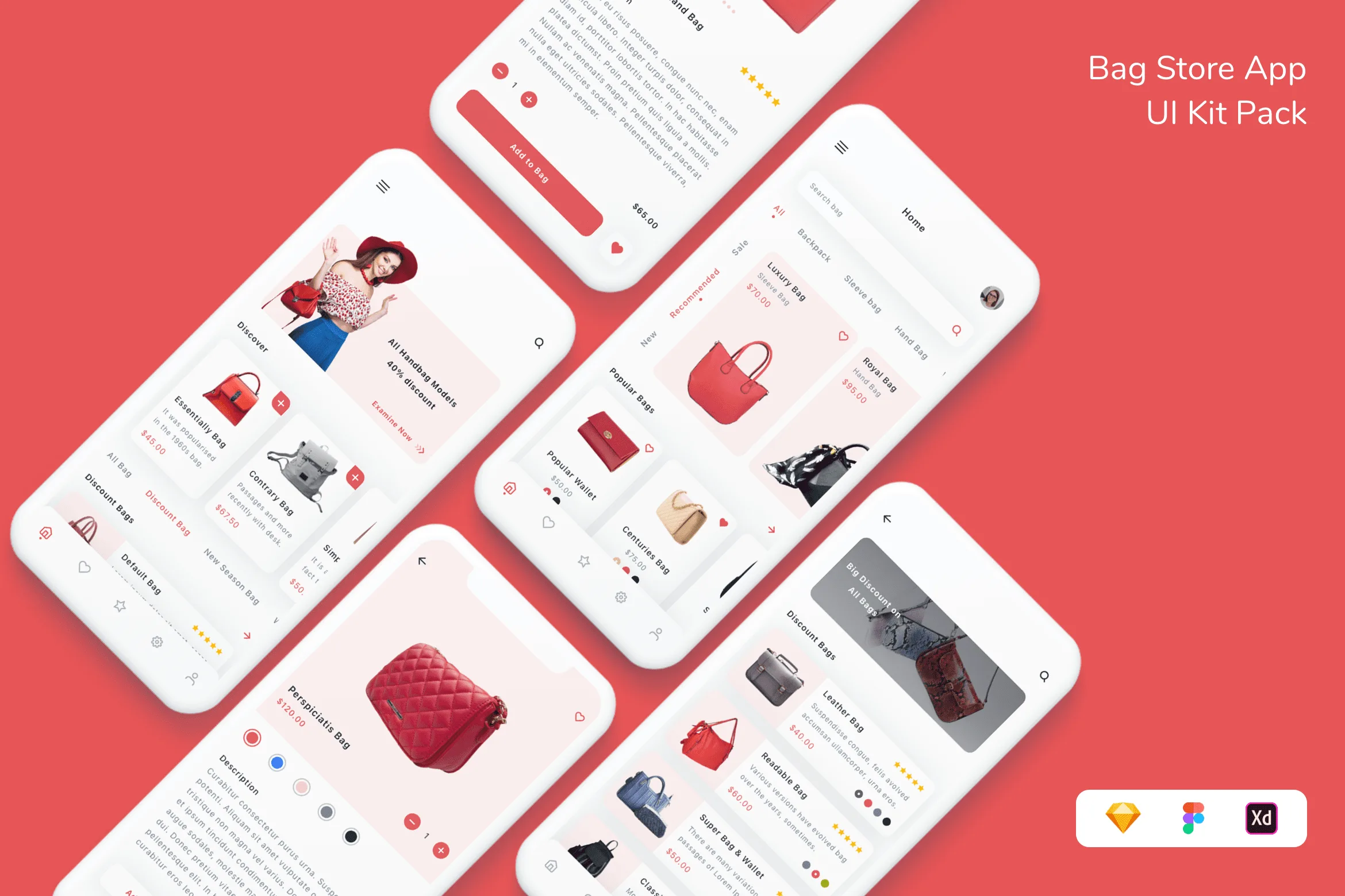Bag Store App UI Kit Pack for Figma, Sketch & XD | UIworkshop