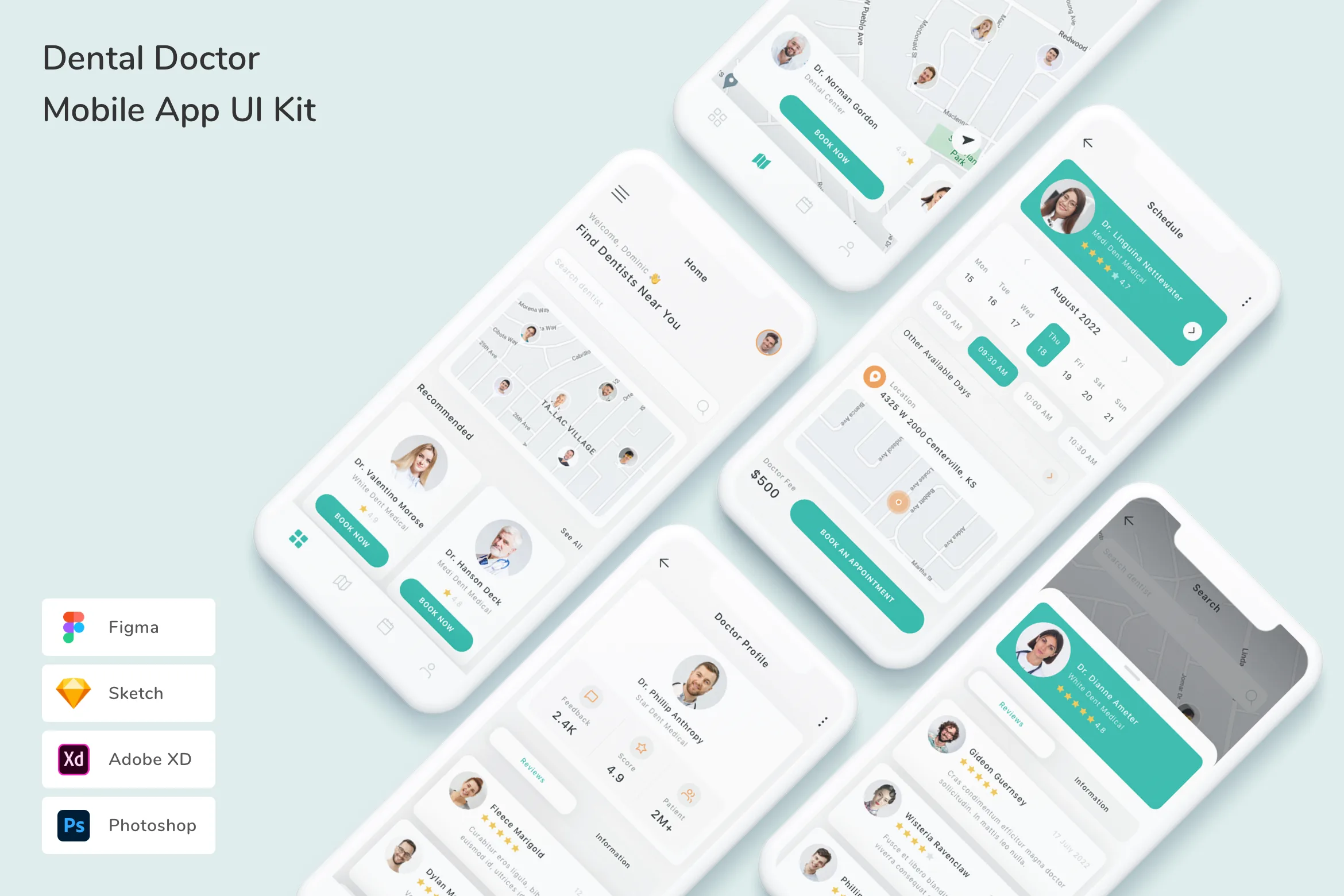 Dental Doctor Mobile App UI Kit