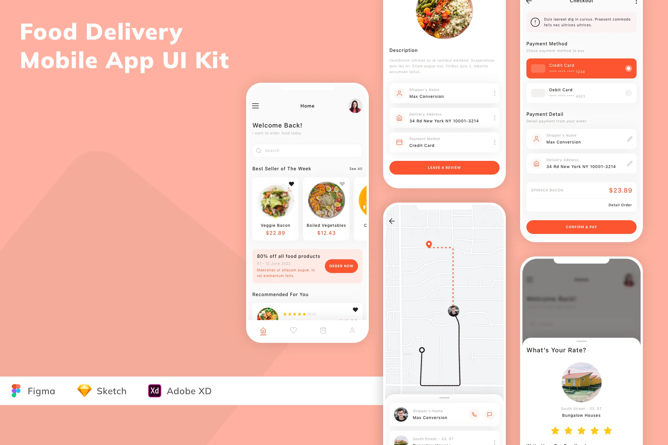Food Delivery Mobile App UI Kit