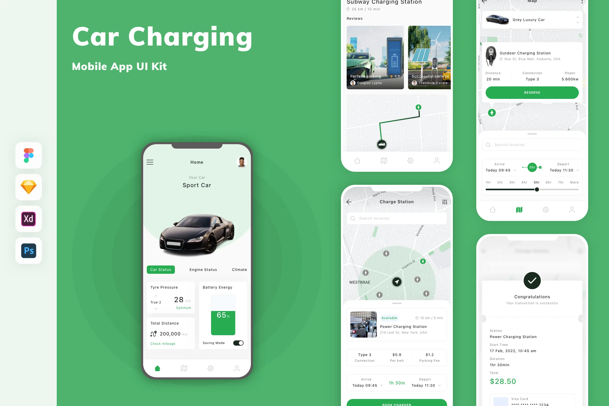 Car Charging Mobile App UI Kit