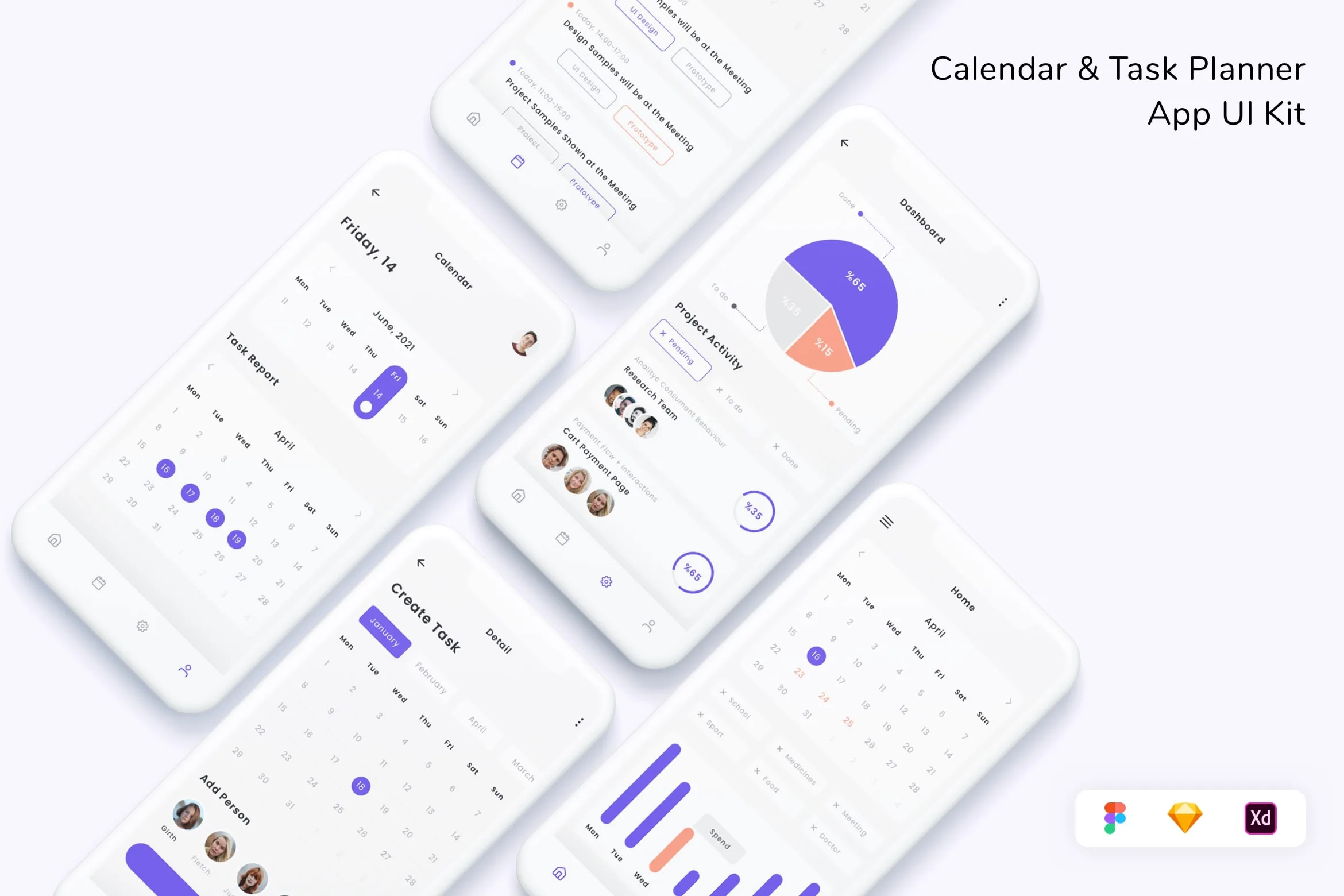 Calendar & Task Planner App UI Kit