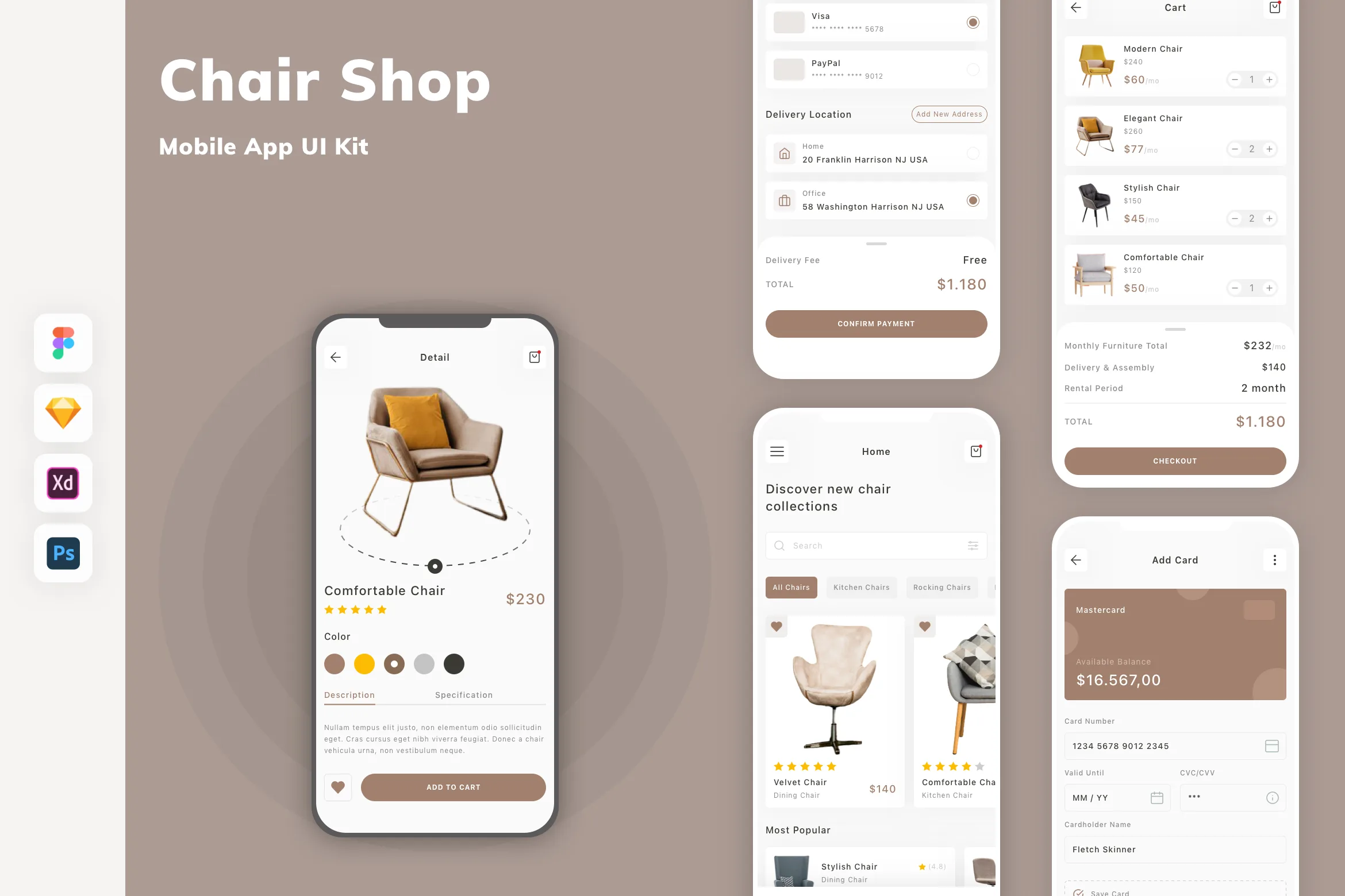 Chair Shop Mobile App UI Kit