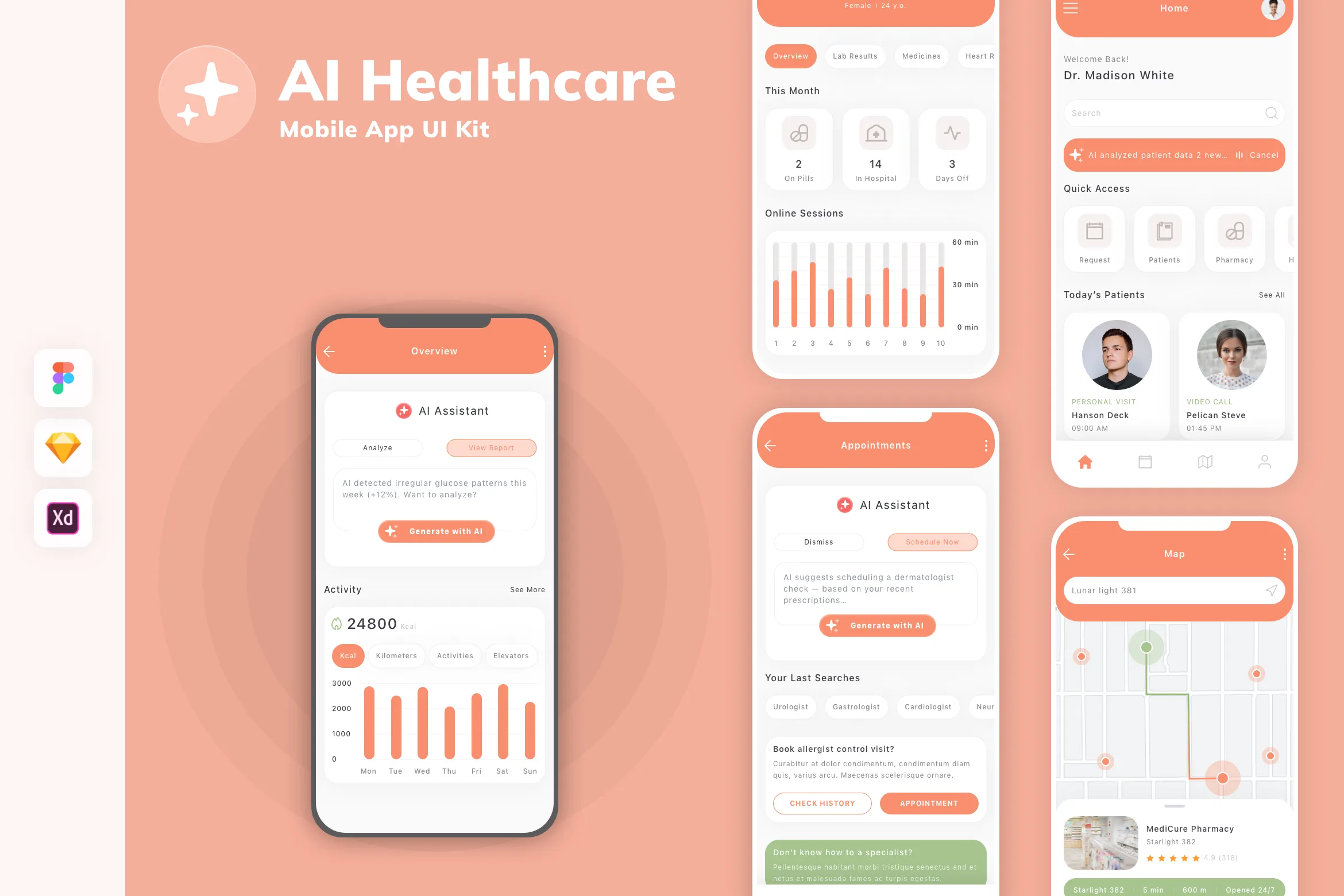AI Healthcare Mobile App UI Kit