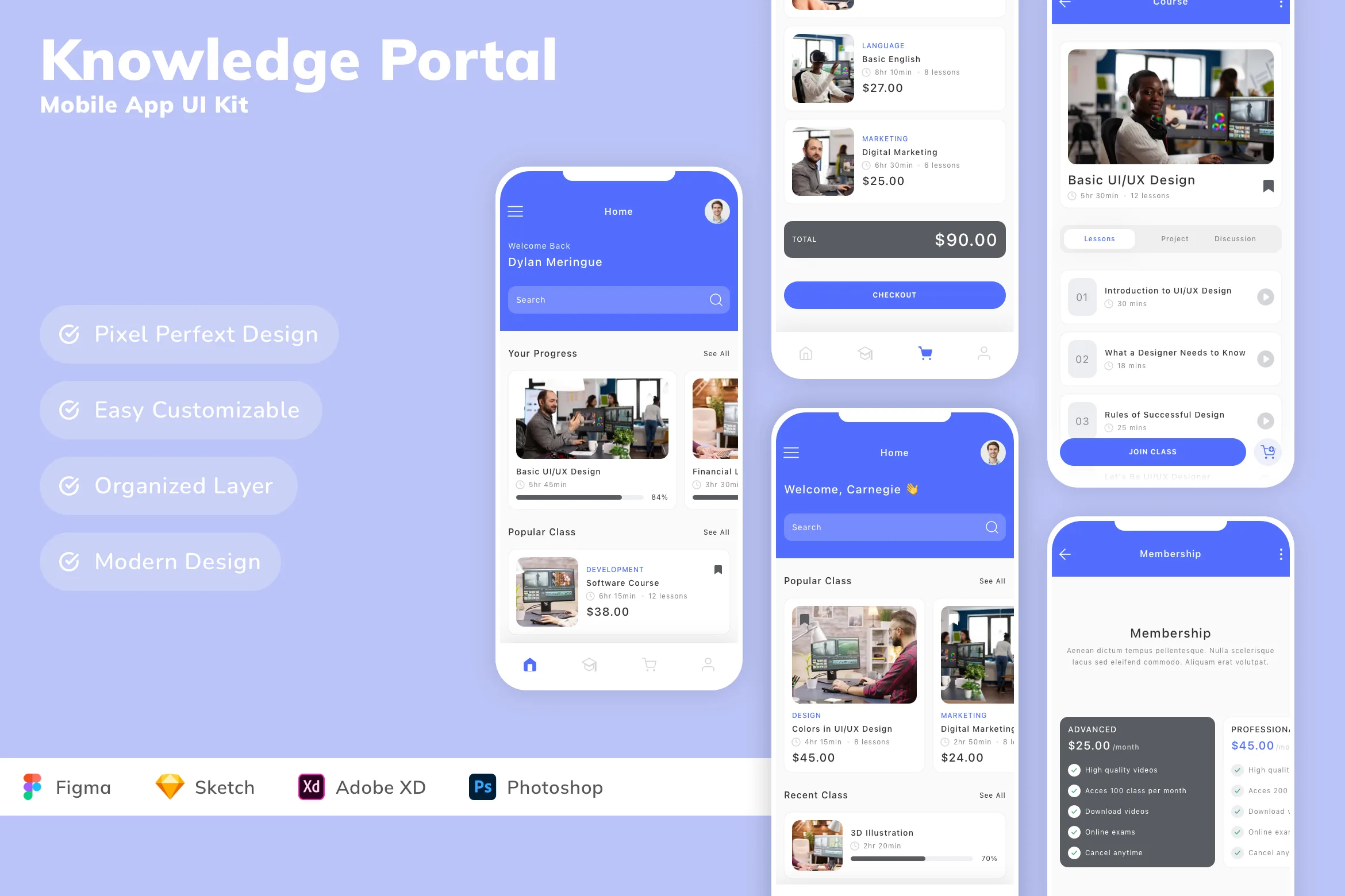 Knowledge Portal Mobile App UI Kit