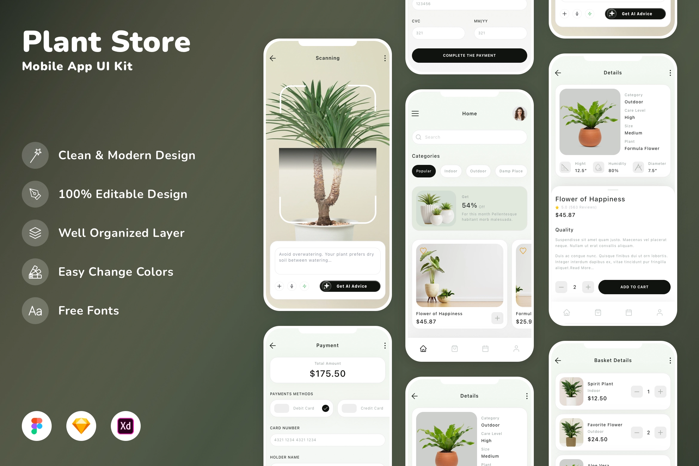 Plant Store Mobile App UI Kit
