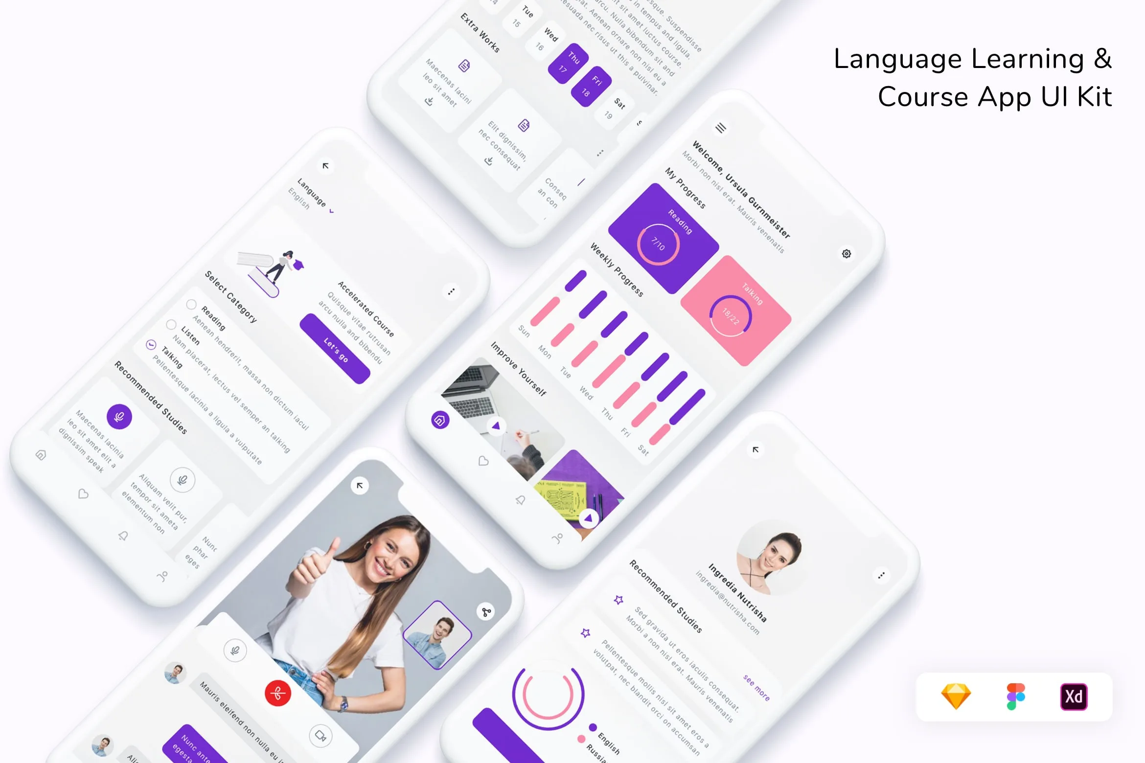 Language Learning & Course App UI Kit