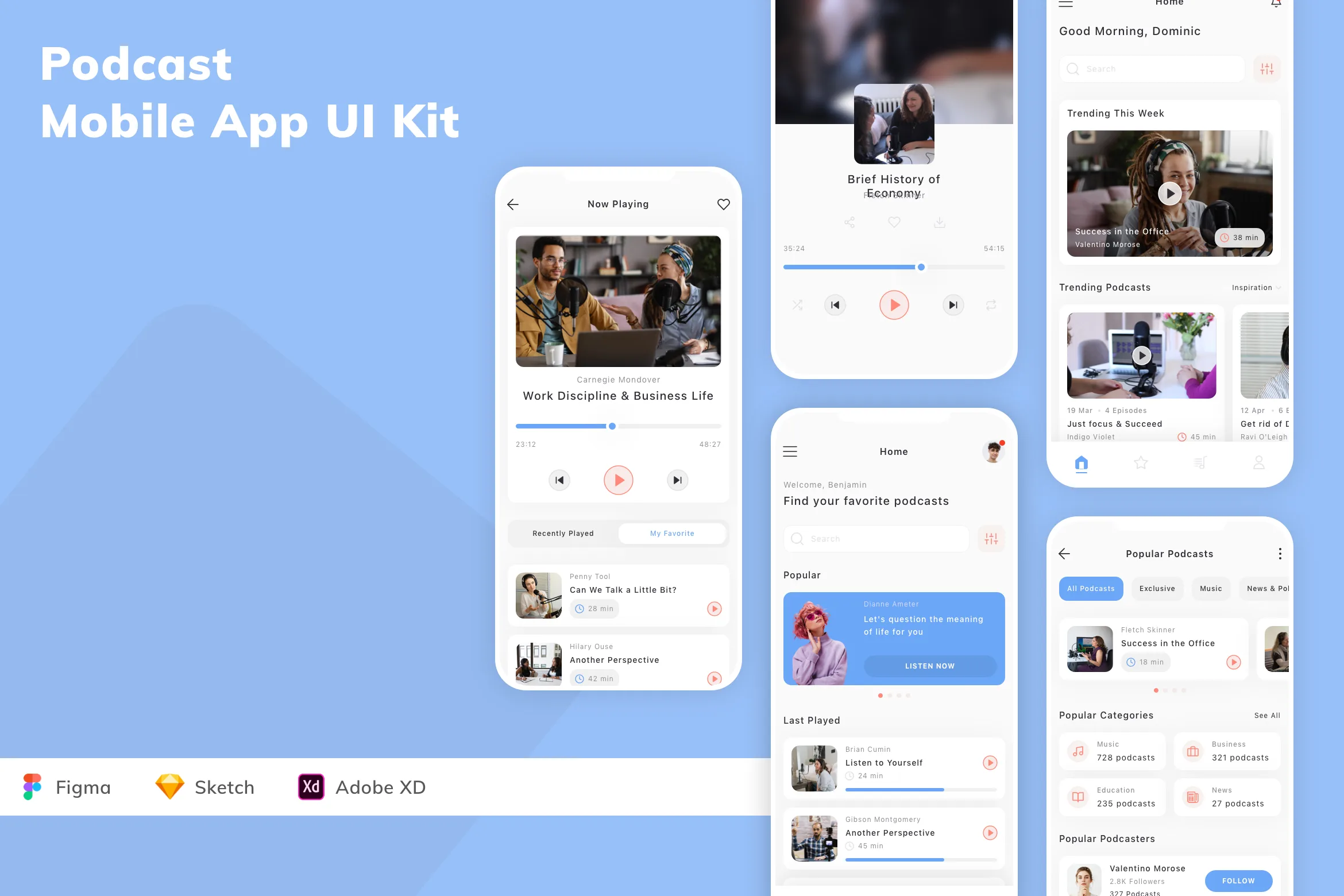 Podcast Mobile App UI Kit