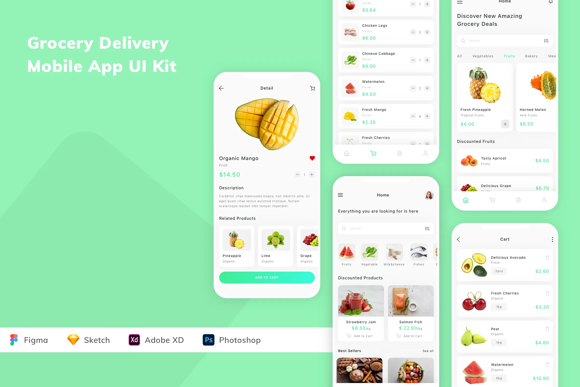 Grocery Delivery Mobile App UI Kit