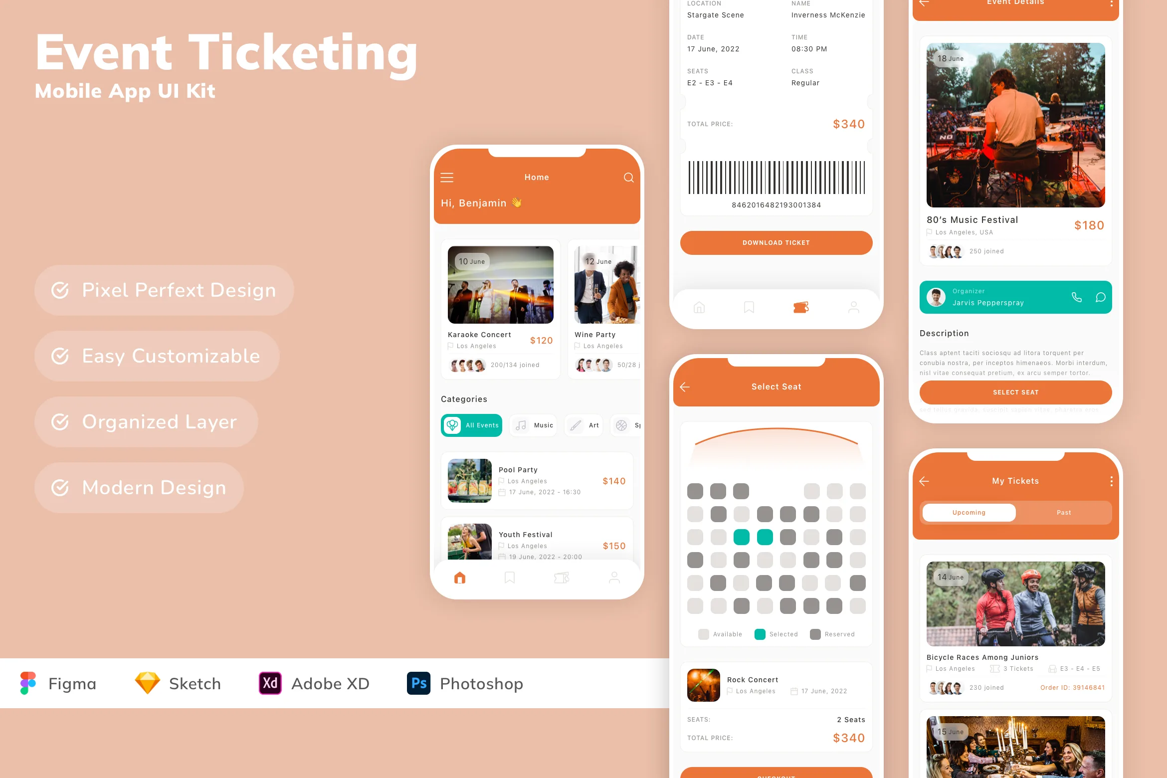 Event Ticketing Mobile App UI Kit