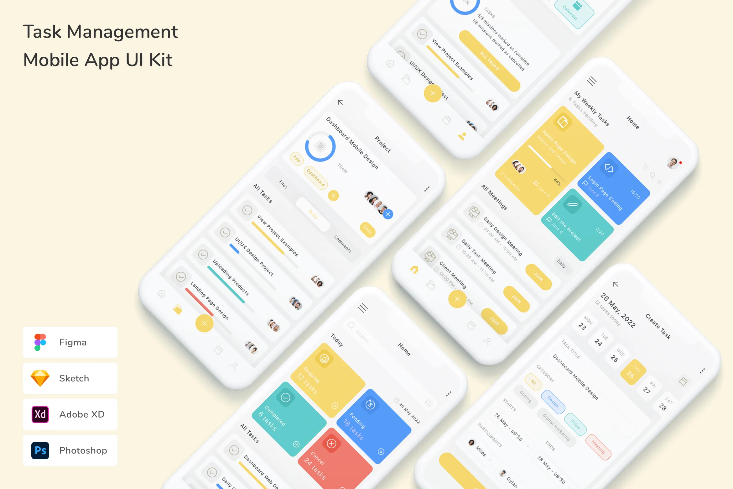 Task Management Mobile App UI Kit
