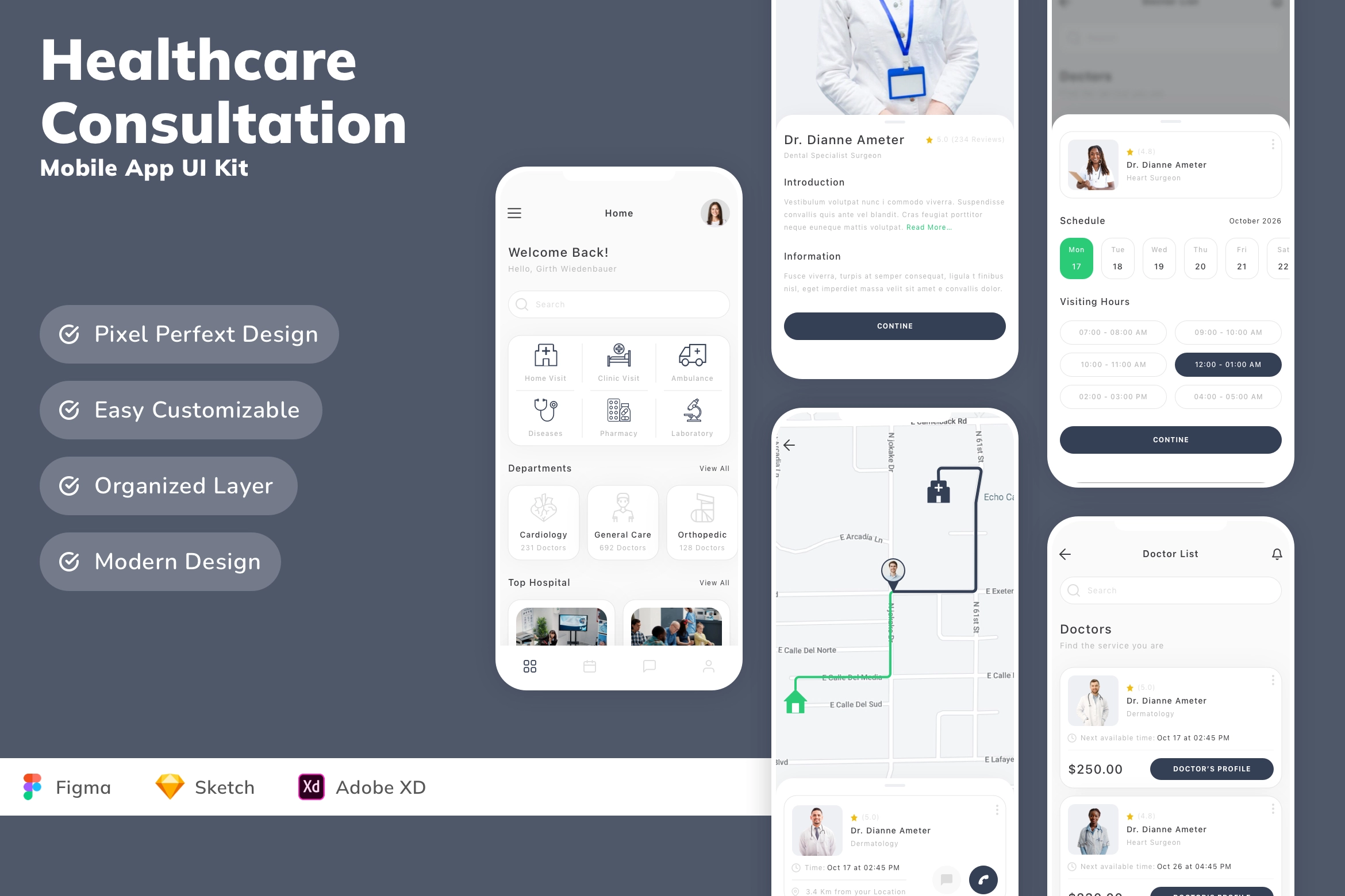 Healthcare Consultation Mobile App UI Kit