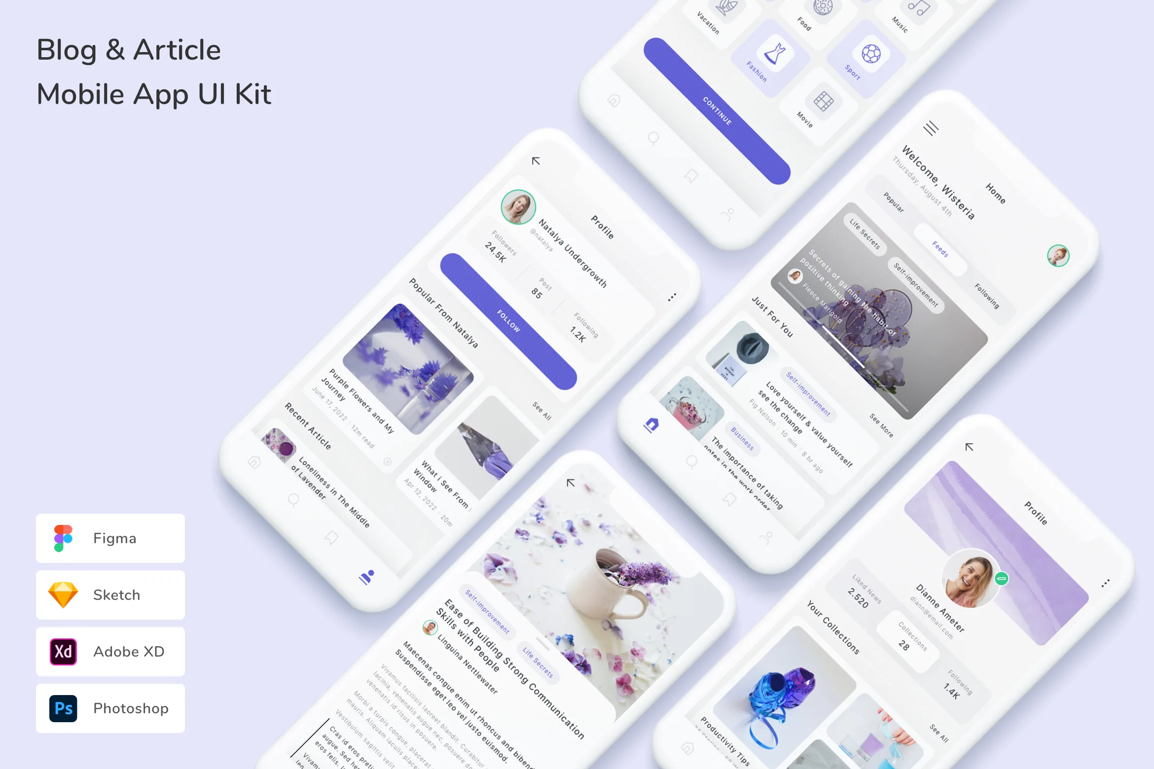 Blog & Article Mobile App UI Kit