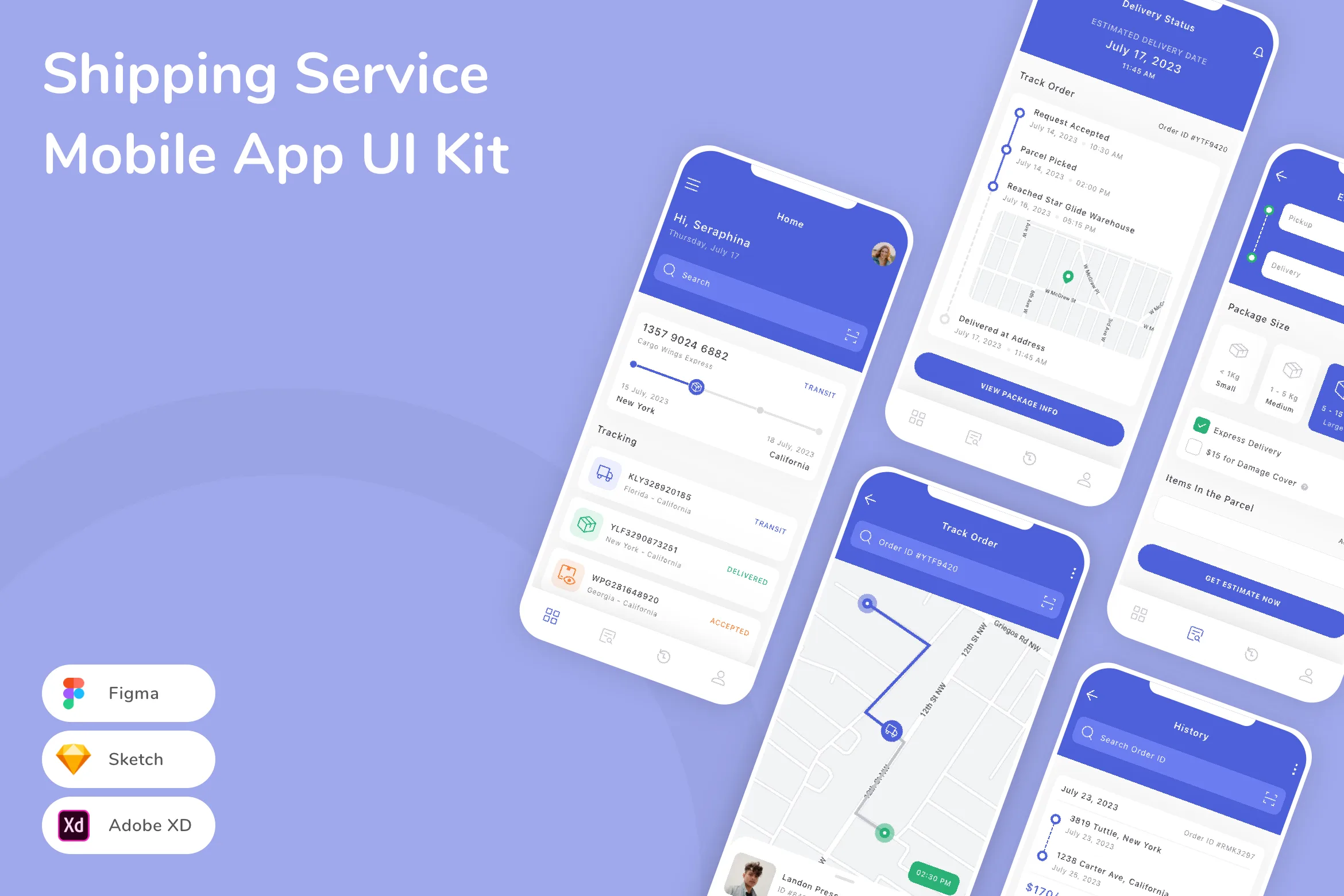 Shipping Service Mobile App UI Kit