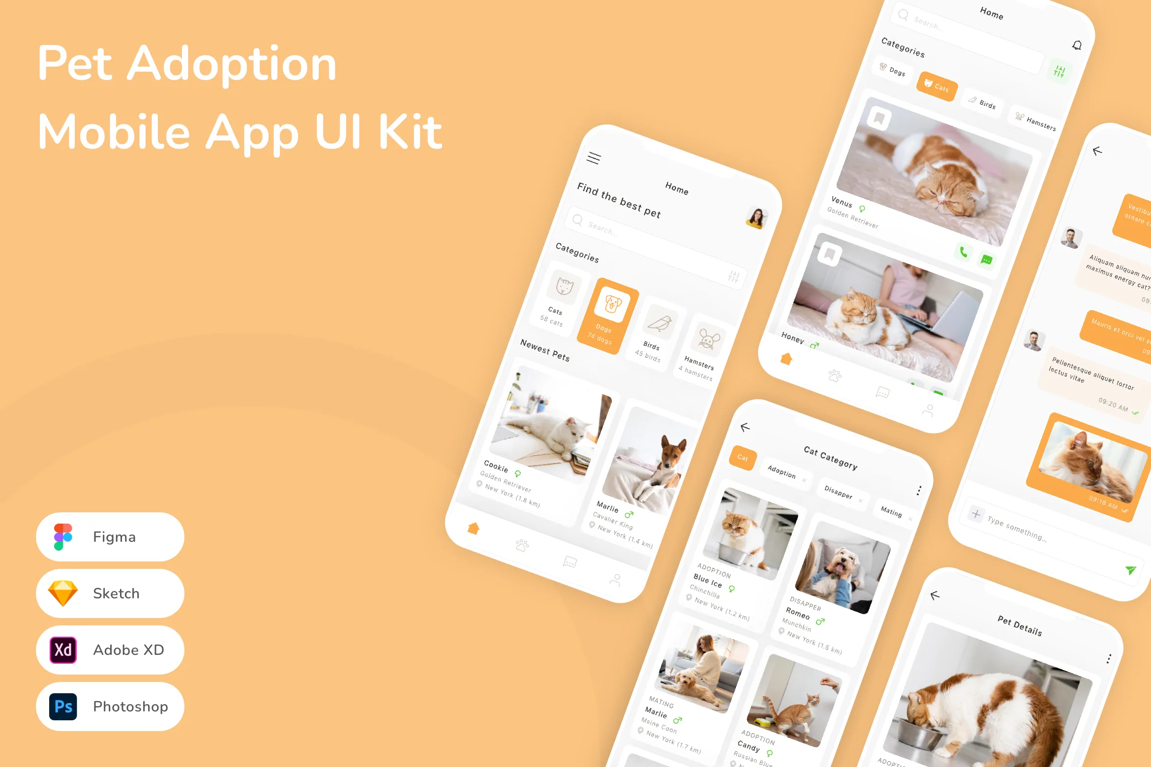 Pet Adoption Mobile App UI Kit
