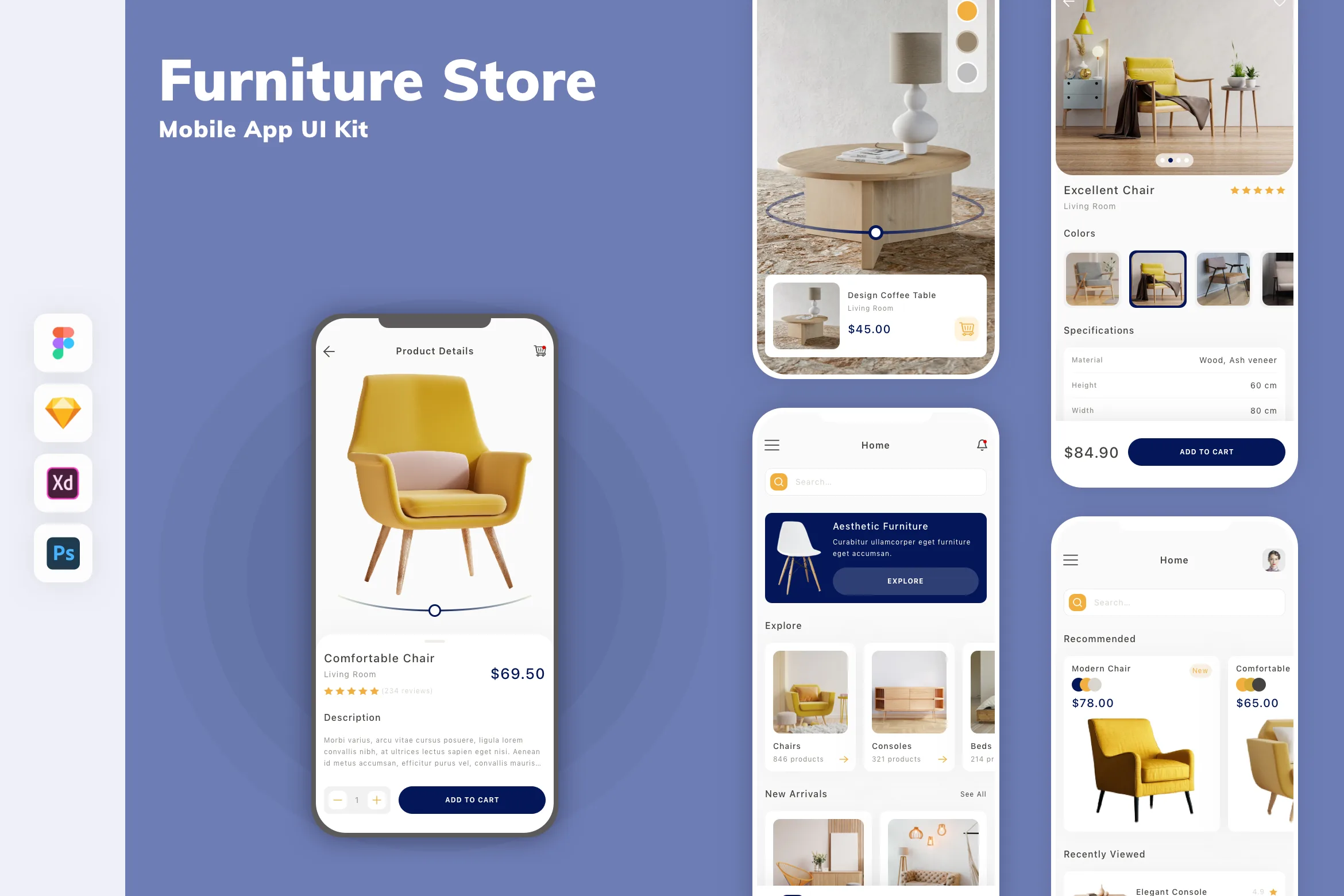 Furniture Store Mobile App UI Kit